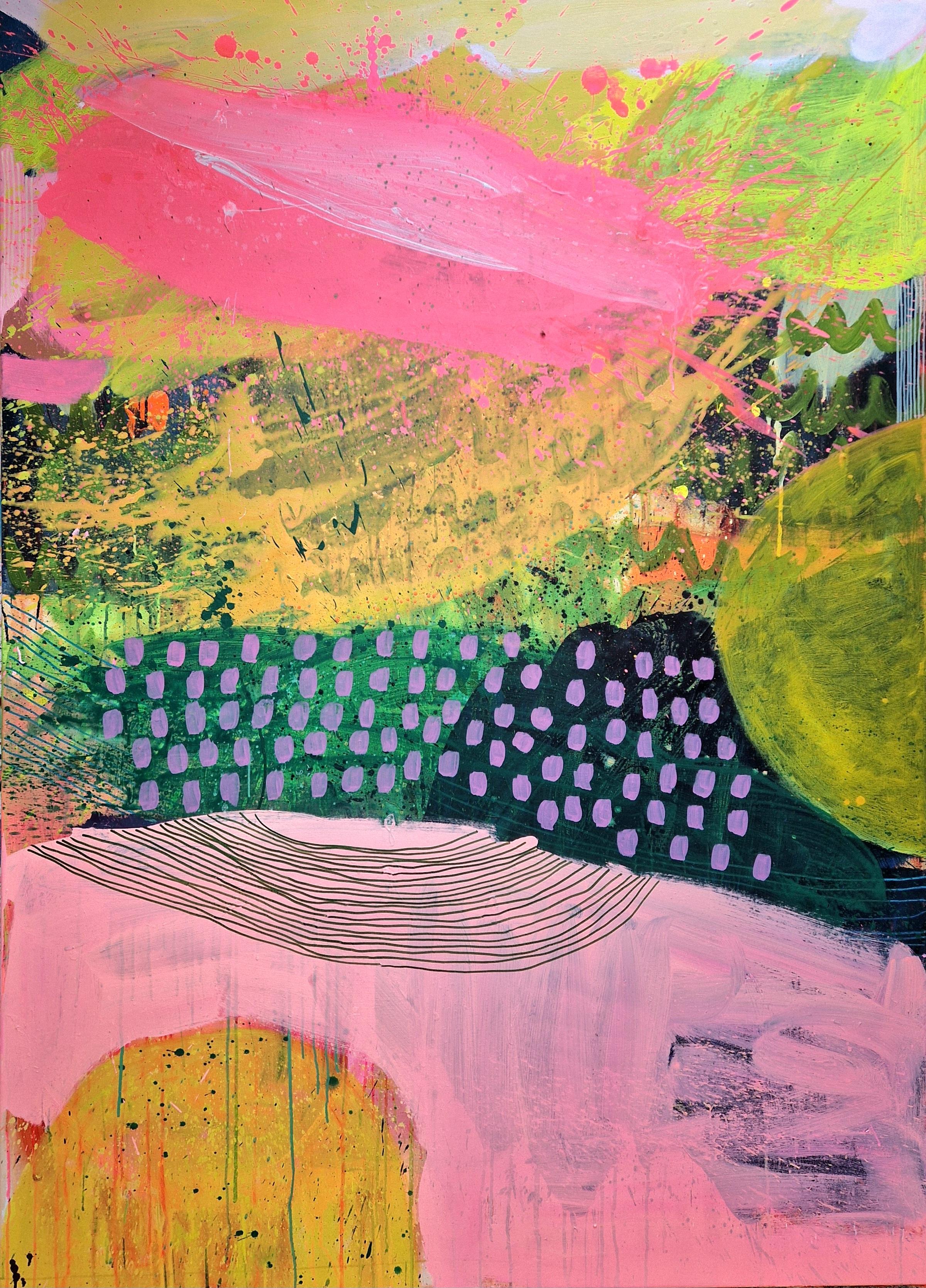 887, Original Painting, Abstract, Cloud, Vibrant, Shapes