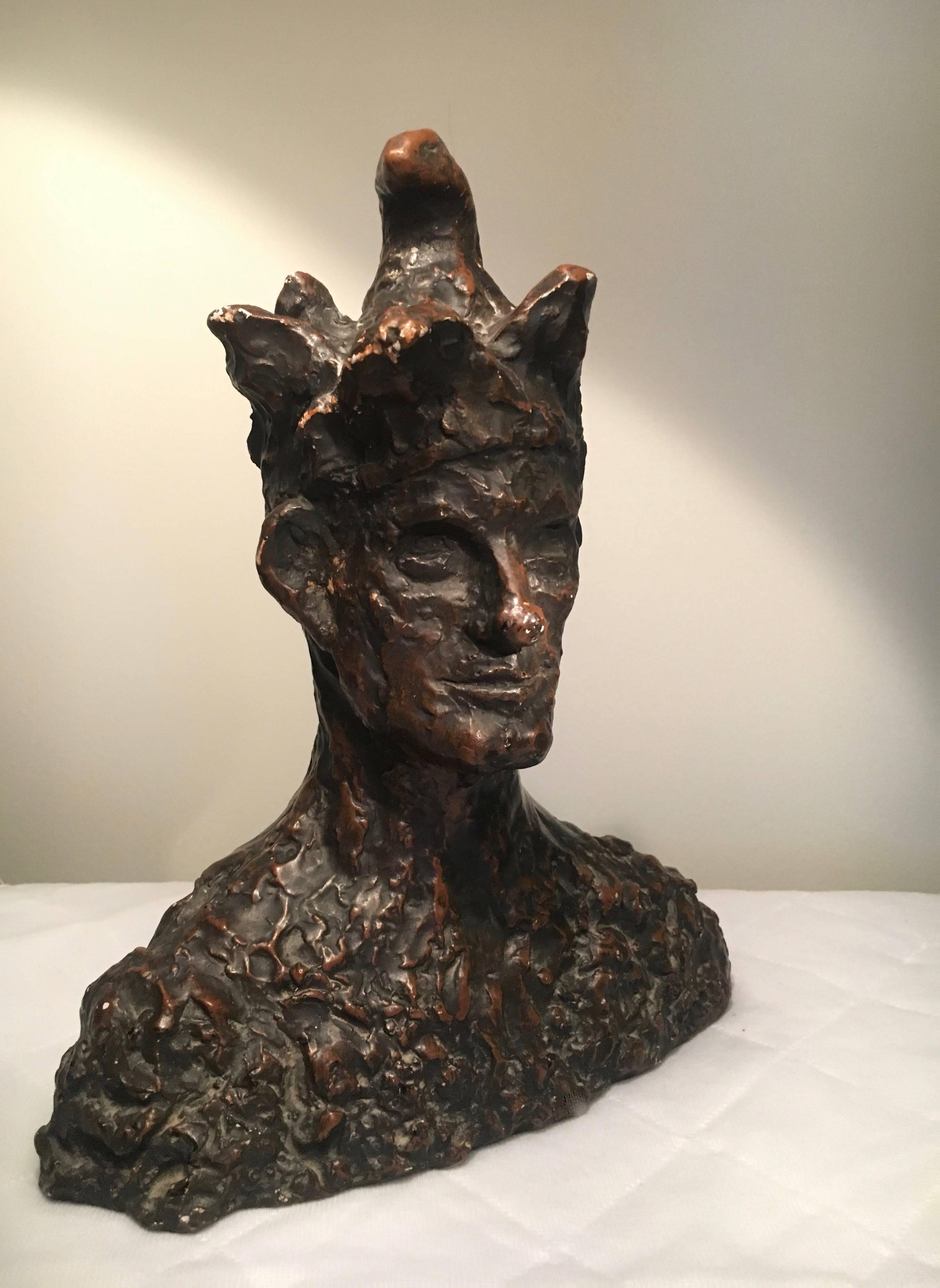 Jester Sculpture in the style of Pablo Picasso In Excellent Condition In Los Angeles, CA