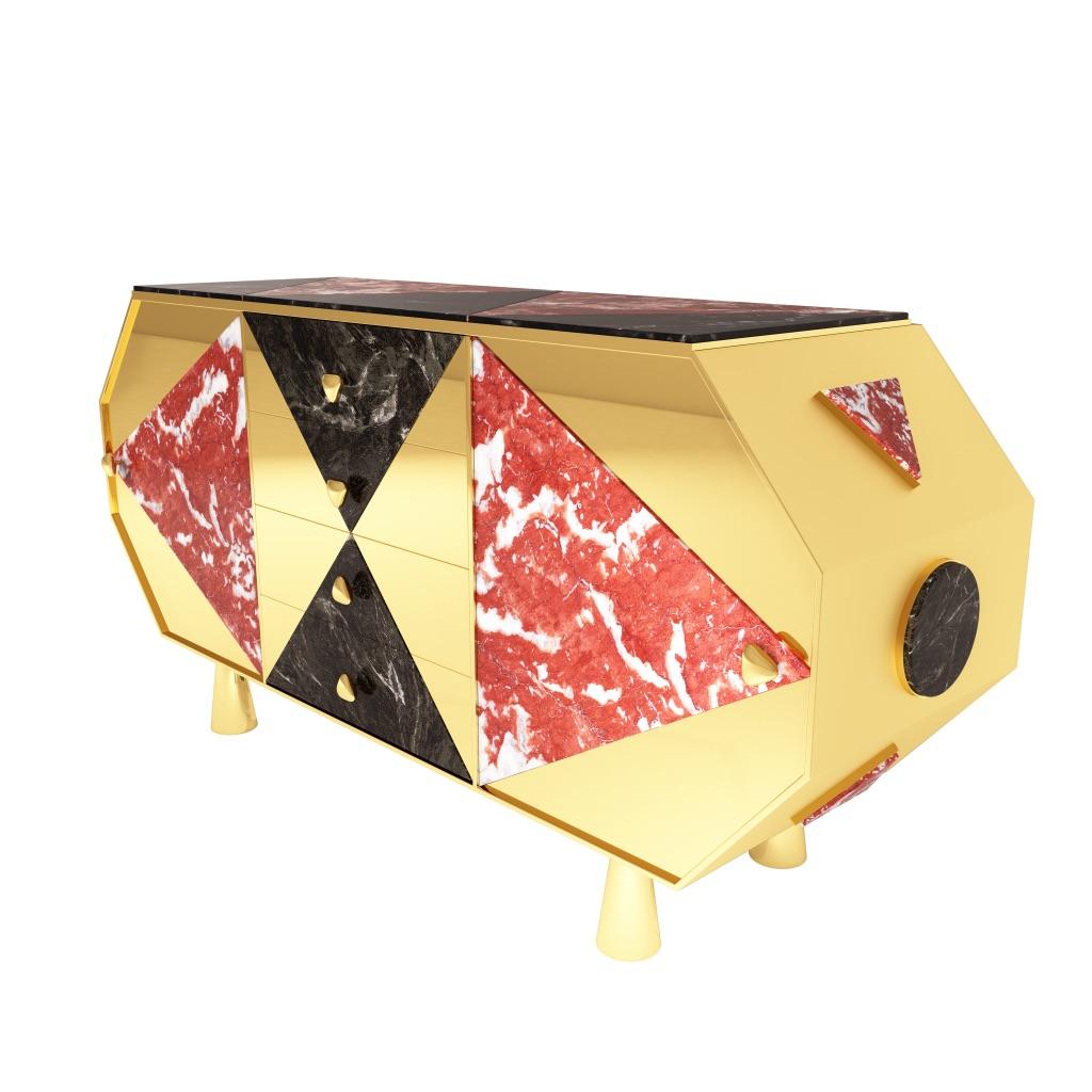 polished marble storage chest