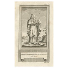 Jesuitenmission in Indien - Antique French Engraving von Portier, um 1790