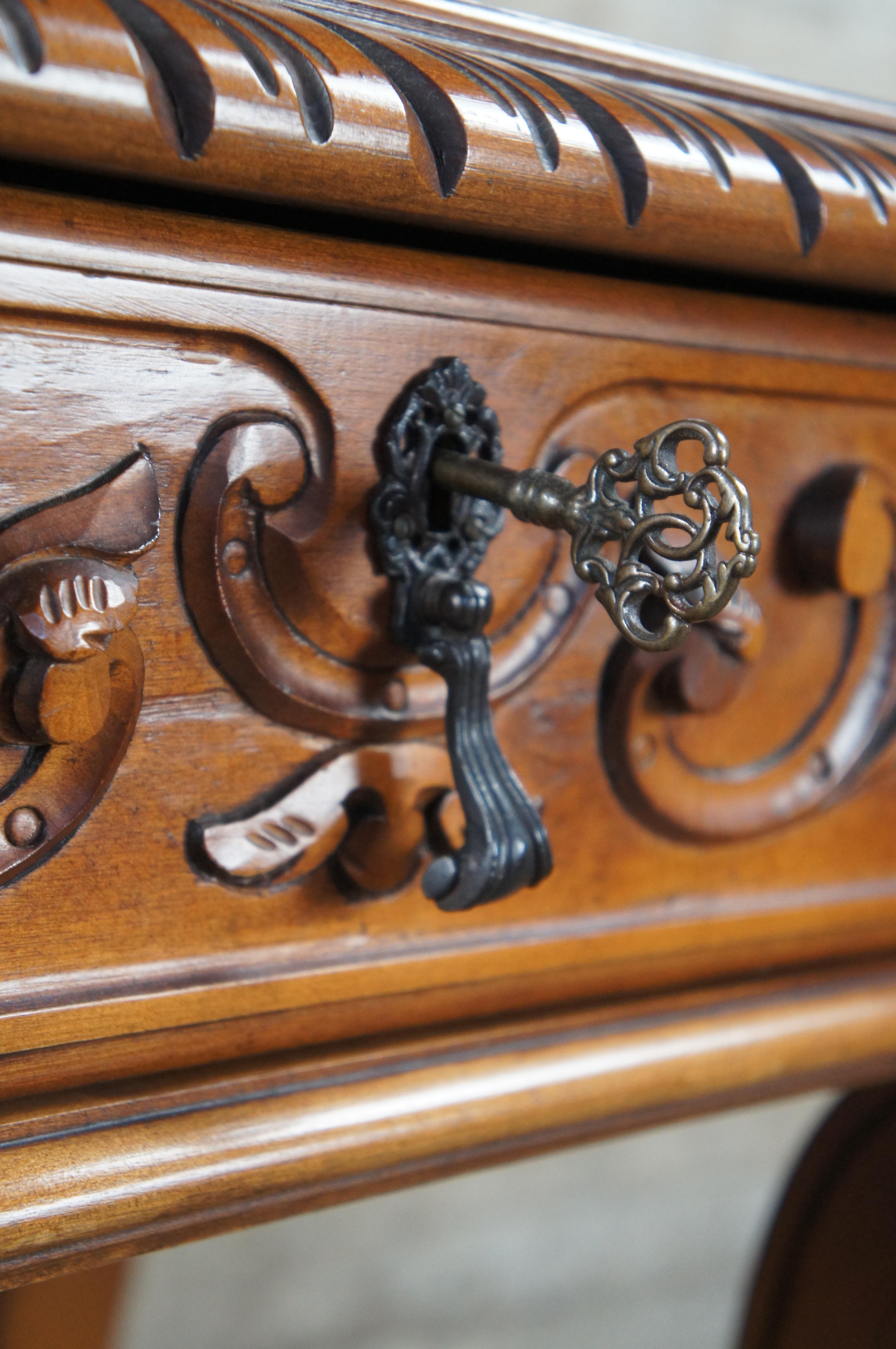 Jesus Ballester Marco Spanish Revival Mahogany Sideboard Library Console Desk 5