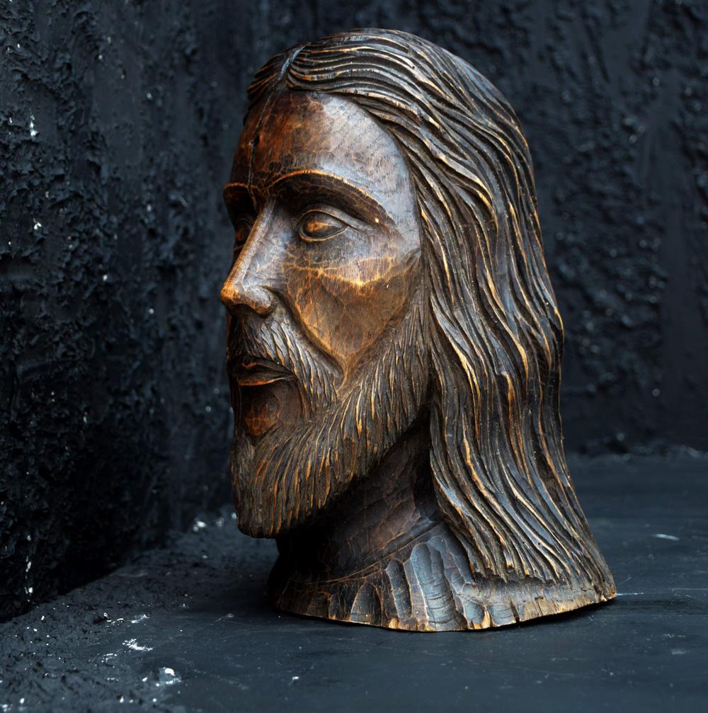 Italian Jesus Carved Head
