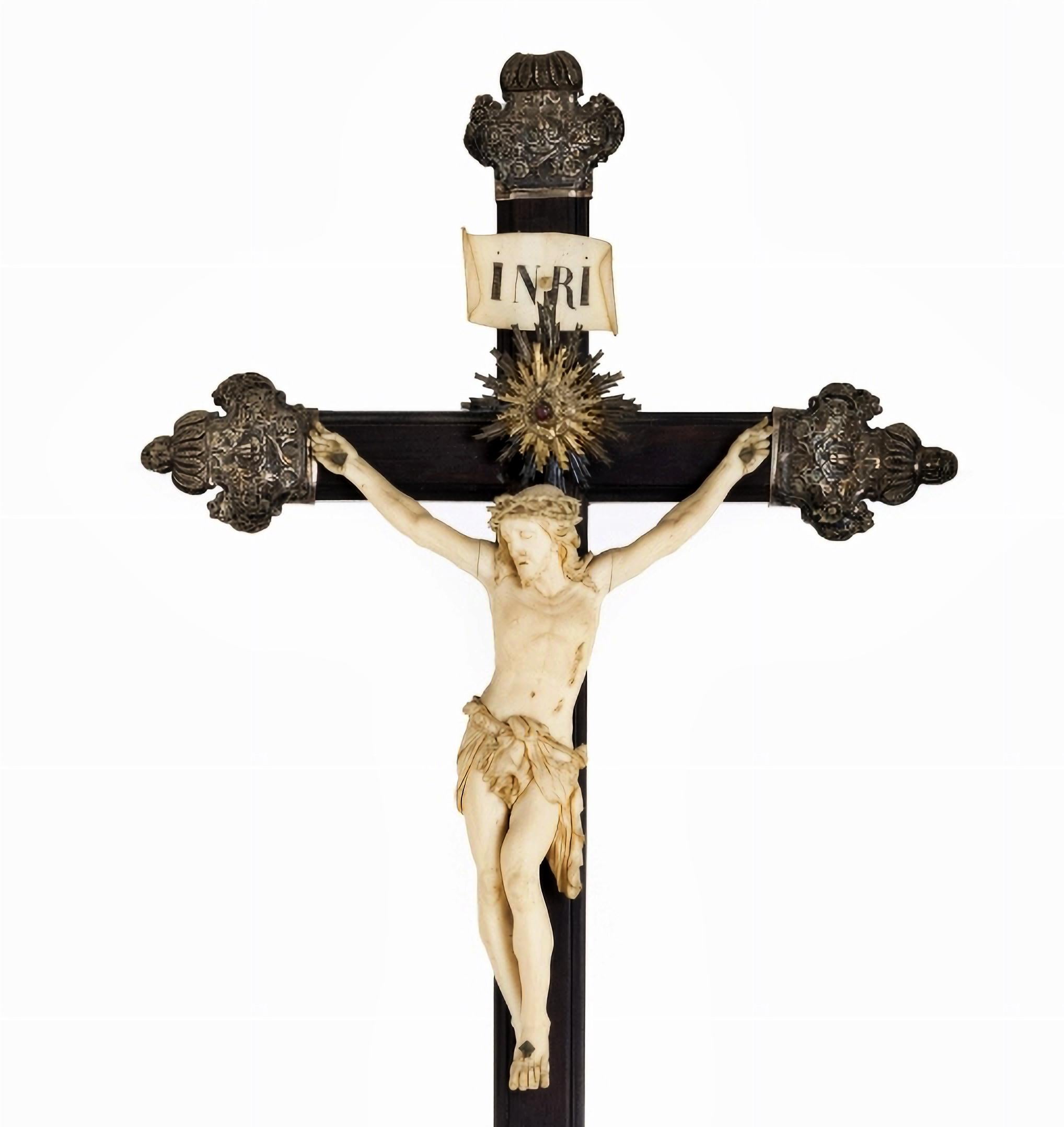Wood JESUS CHRIST CRUCIFIED 18th Century  Italian Sculpture  For Sale
