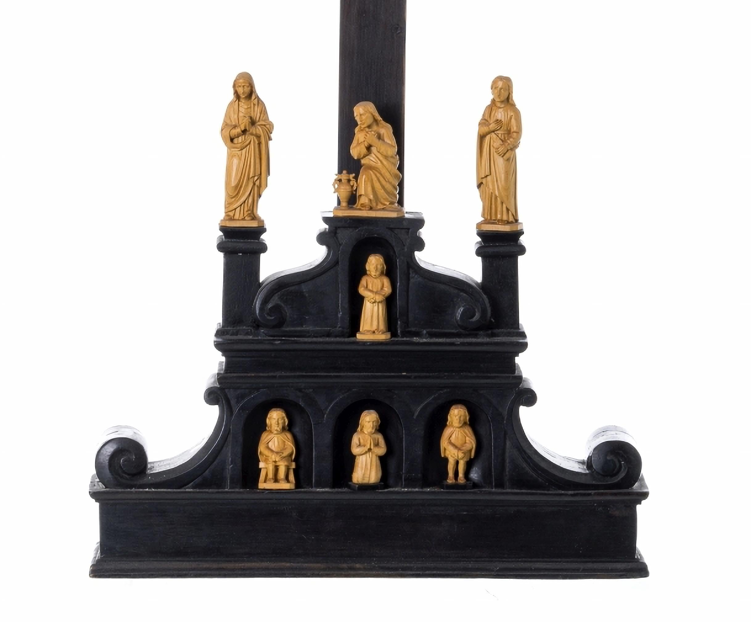 Baroque JÉSUS CHRIST CRUCIFIÉ  Sculpture indo-portugaise du XVIIe siècle en vente