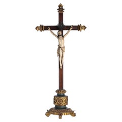 Antique JESUS CHRIST CRUCIFIED  Indo-Portuguese sculpture from the 18th Century