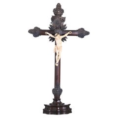 Antique JESUS CHRIST CRUCIFIED  Indo-Portuguese sculpture from the 18th Century