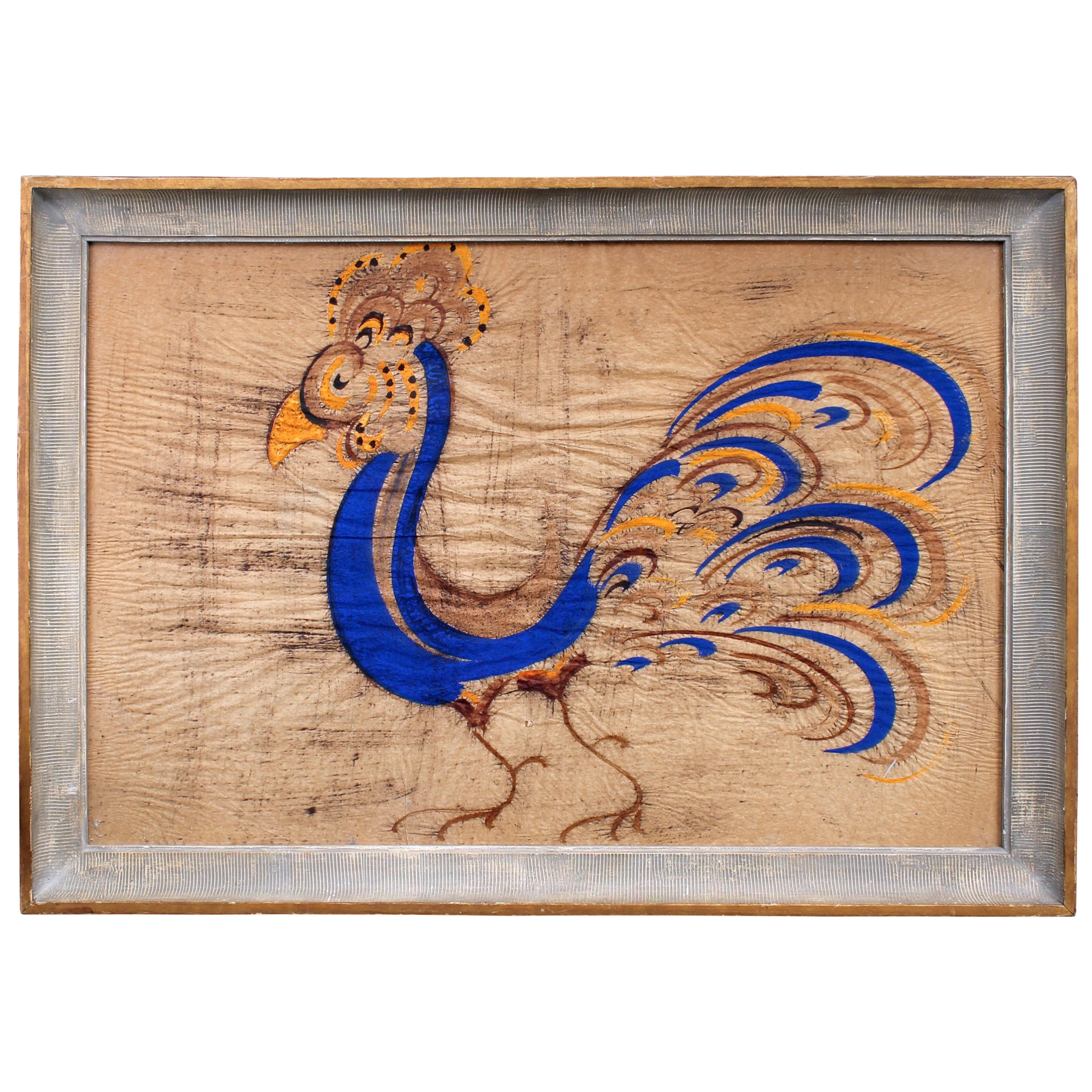 Jesus "Chucho" Reyes Ferreria, gouache sur papier d'un oiseau exotique en vente