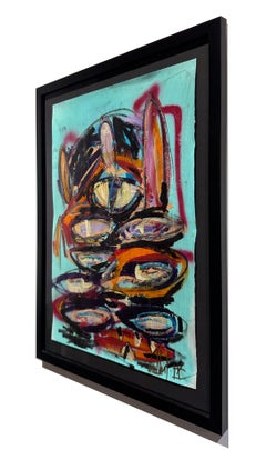 Untitled #12 - Original Raw Graffiti Painting, Acrylic & Spray Paint on Paper