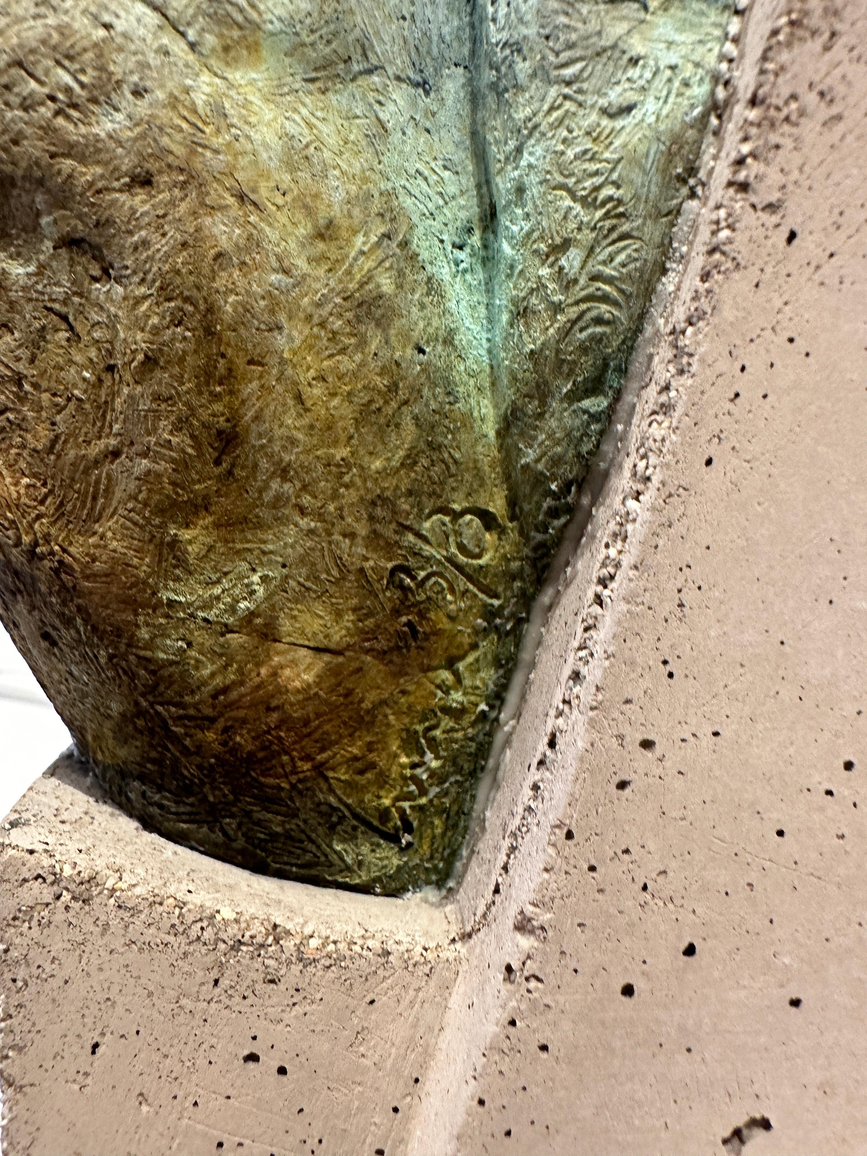 Arco II - Figure en bronze tirant une flèche, patine vert-de-gris, socle en acier en vente 3