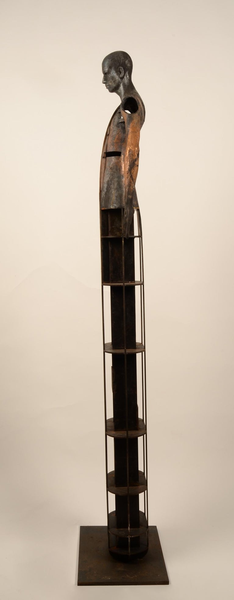 Jesús Curiá Perez
Construction II
bronze and iron
68.50h x 15.75w x 12d in
173.99h x 40.01w x 30.48d cm
JCP037

Jesús Curiá's sculptures arouse something more than purely aesthetic pleasure. We can analyze his work rationally and emphasize the