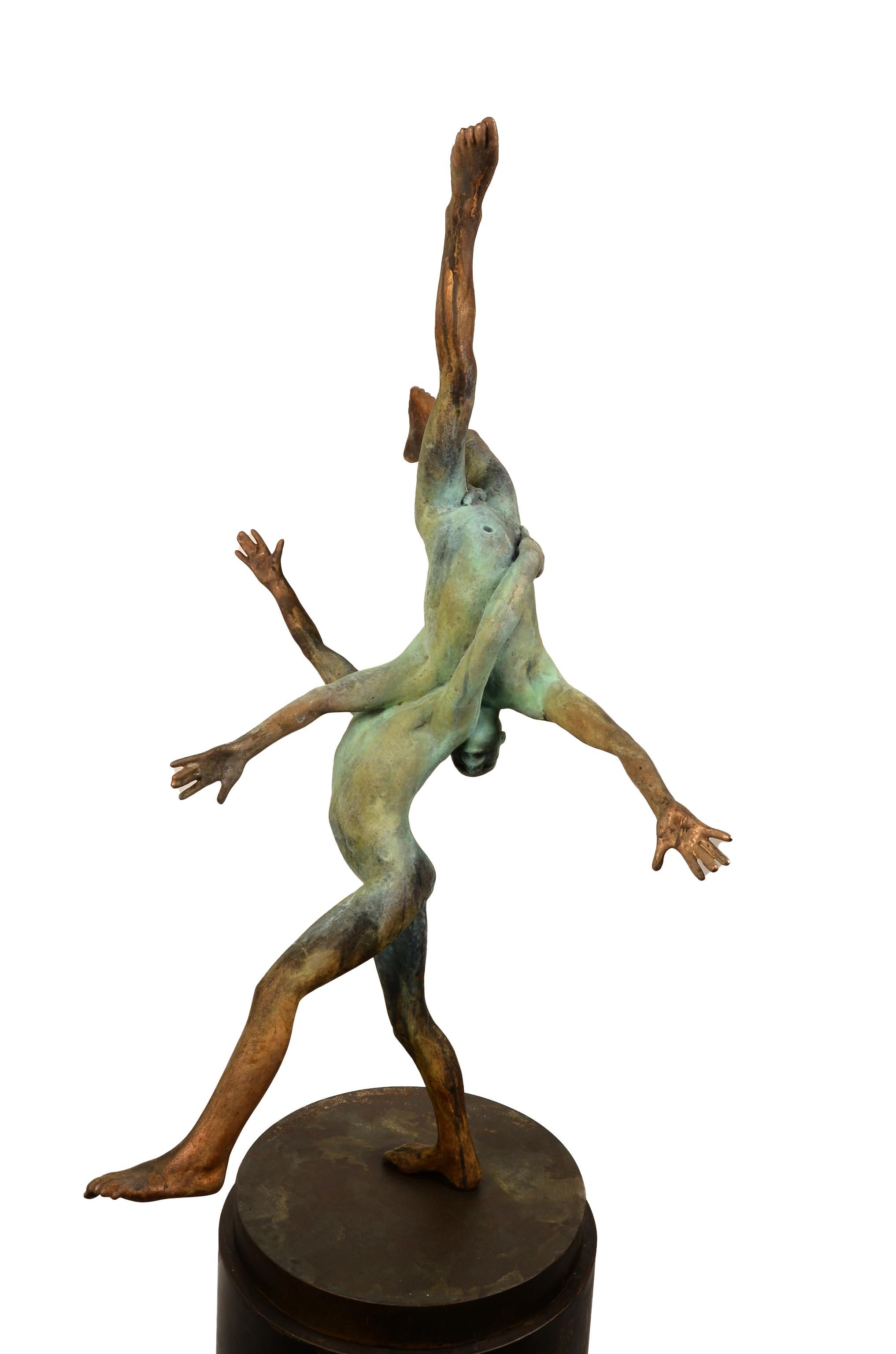 Pugnatum II, Renaissance Inspired Bronze Sculpture of Two Aerial Performers 1