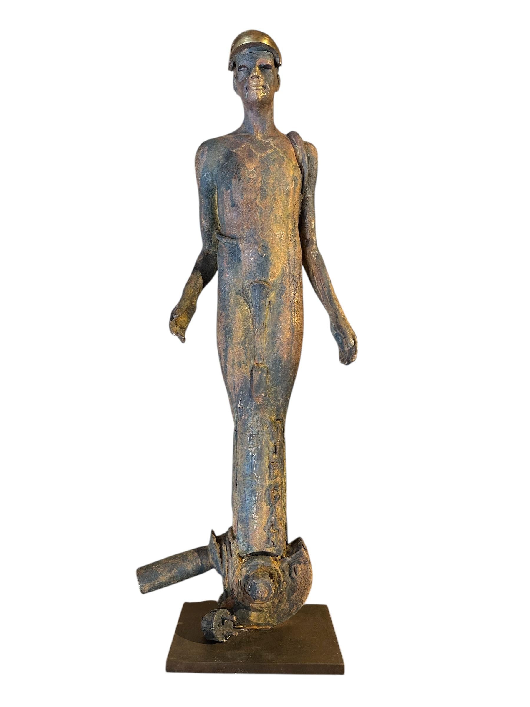 Serie Olimpo Vulcano – Bronzeskulptur des mythologischen Feuer Gottes (Zeitgenössisch), Sculpture, von Jesus Curia Perez