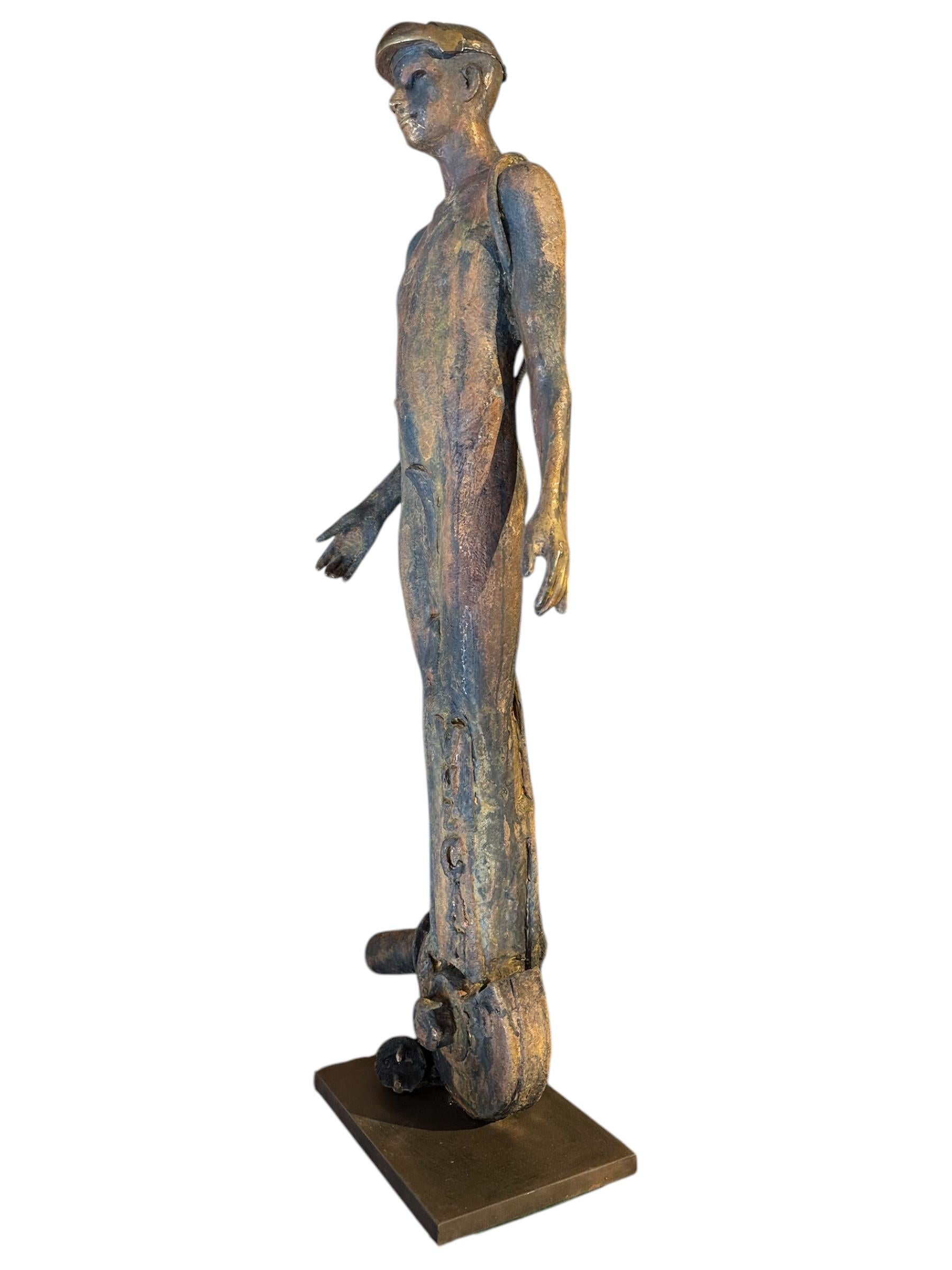 Serie Olimpo Vulcano – Bronzeskulptur des mythologischen Feuer Gottes im Angebot 1