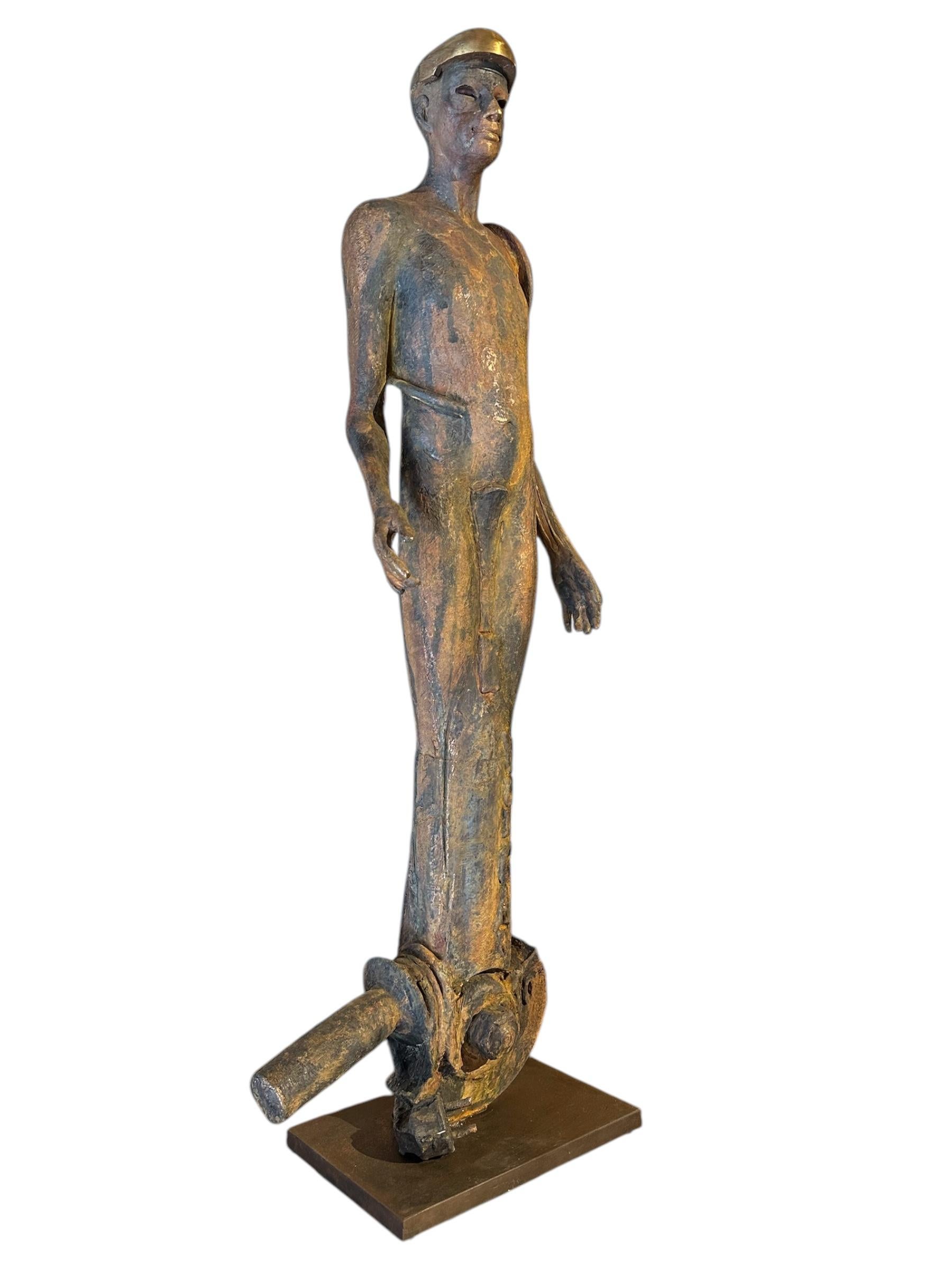 Serie Olimpo Vulcano – Bronzeskulptur des mythologischen Feuer Gottes im Angebot 4