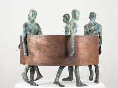 Sin Fin III, 2012, Jesus Curiá, Figurative Art, Bronze Sculpture, Green, brown