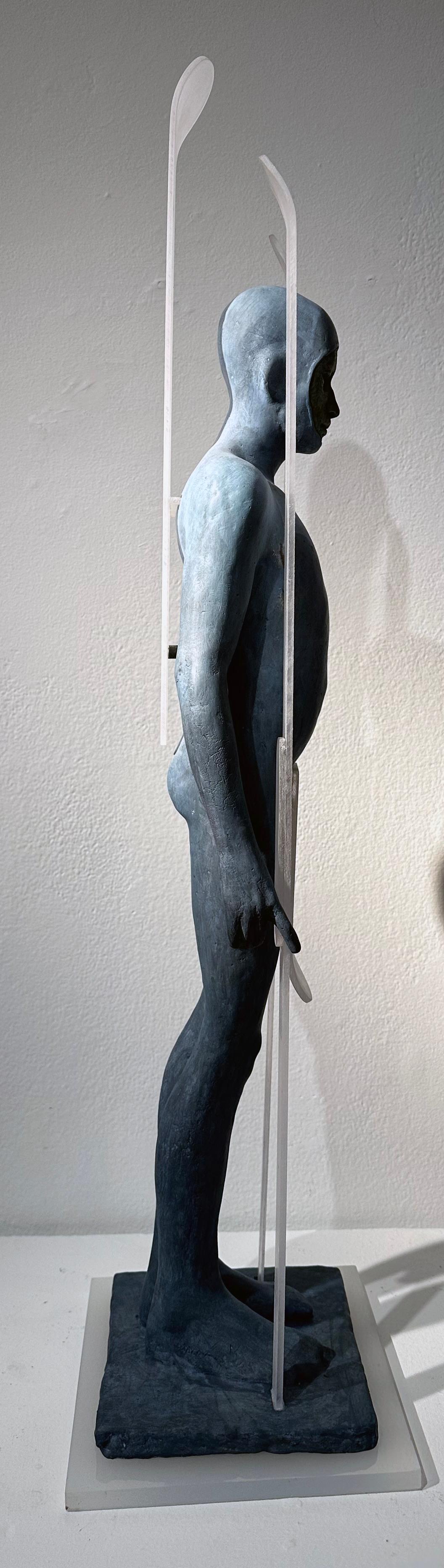 Jesús Curiá Perez
Snow
bronze and methacrylate
29.50h x 8.75w x 7d in
74.93h x 22.23w x 17.78d cm
ed. 1/8
JCP057

Jesús Curiá's sculptures arouse something more than purely aesthetic pleasure. We can analyze his work rationally and emphasize the