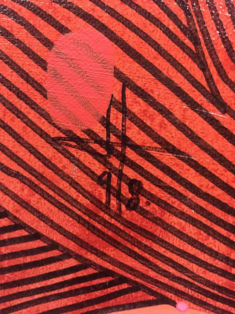 GATO ROJO - Painting Cubista de Jesus Fuertes