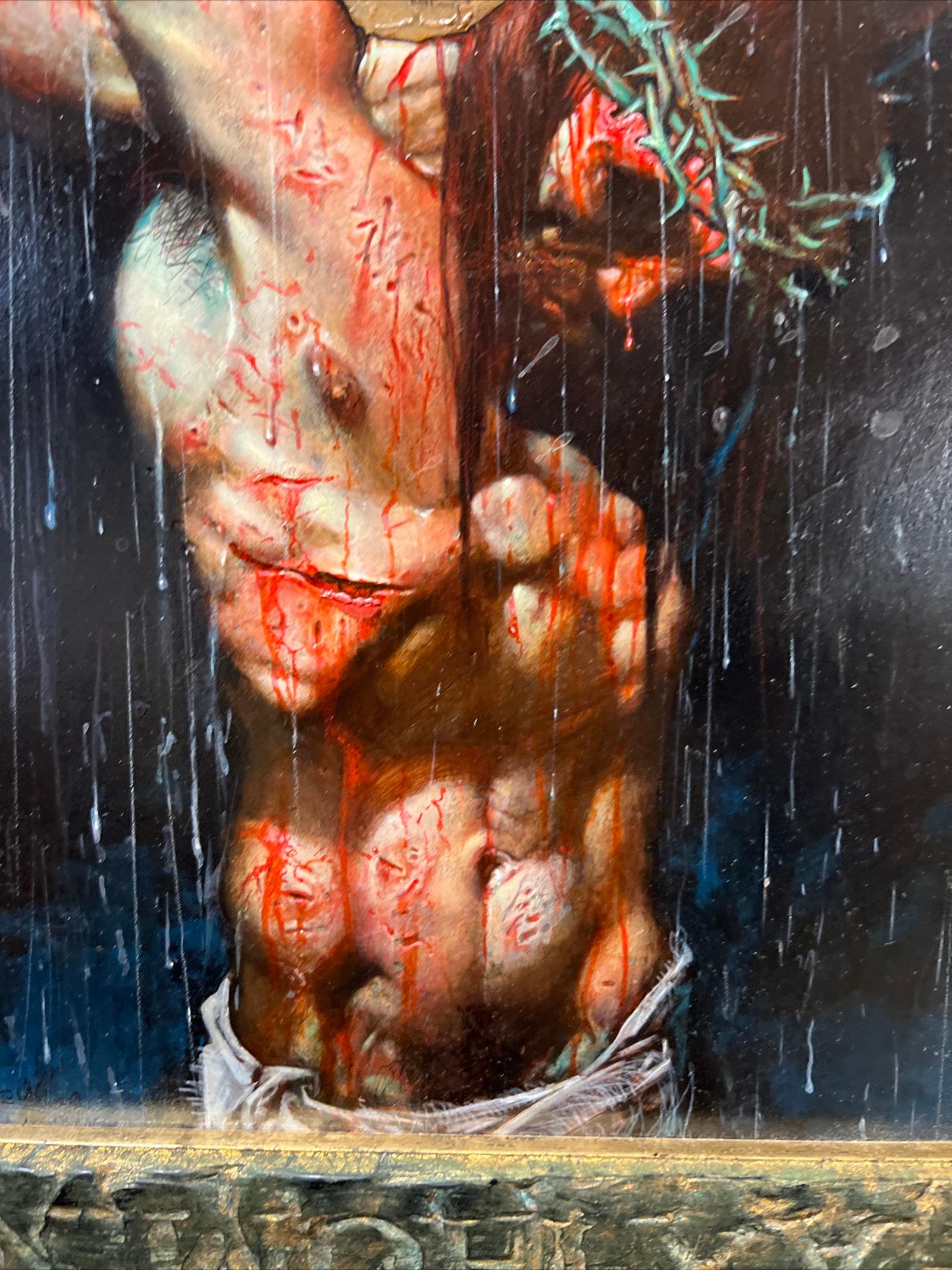 Unknown JESUS IN AGONY…. NO HOLDS BARRED By Simon Bisley Original Art For Sale