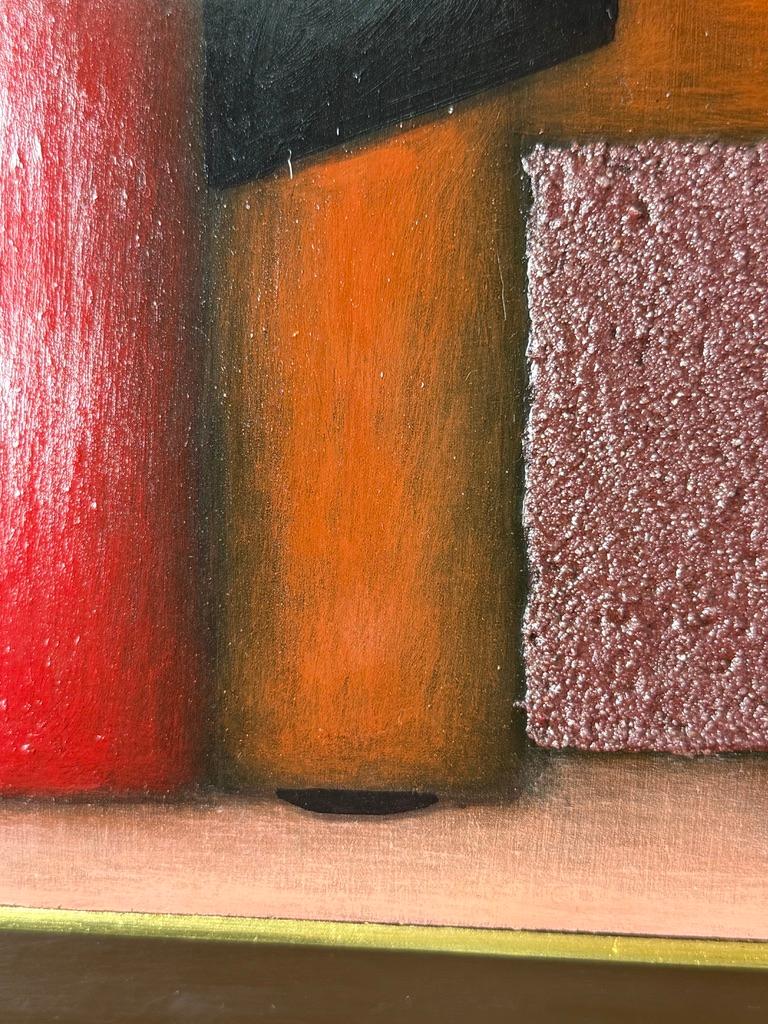 Jesus Mariano Leuus Surrealist Figurales Ölgemälde Mexiko 1977 im Angebot 1