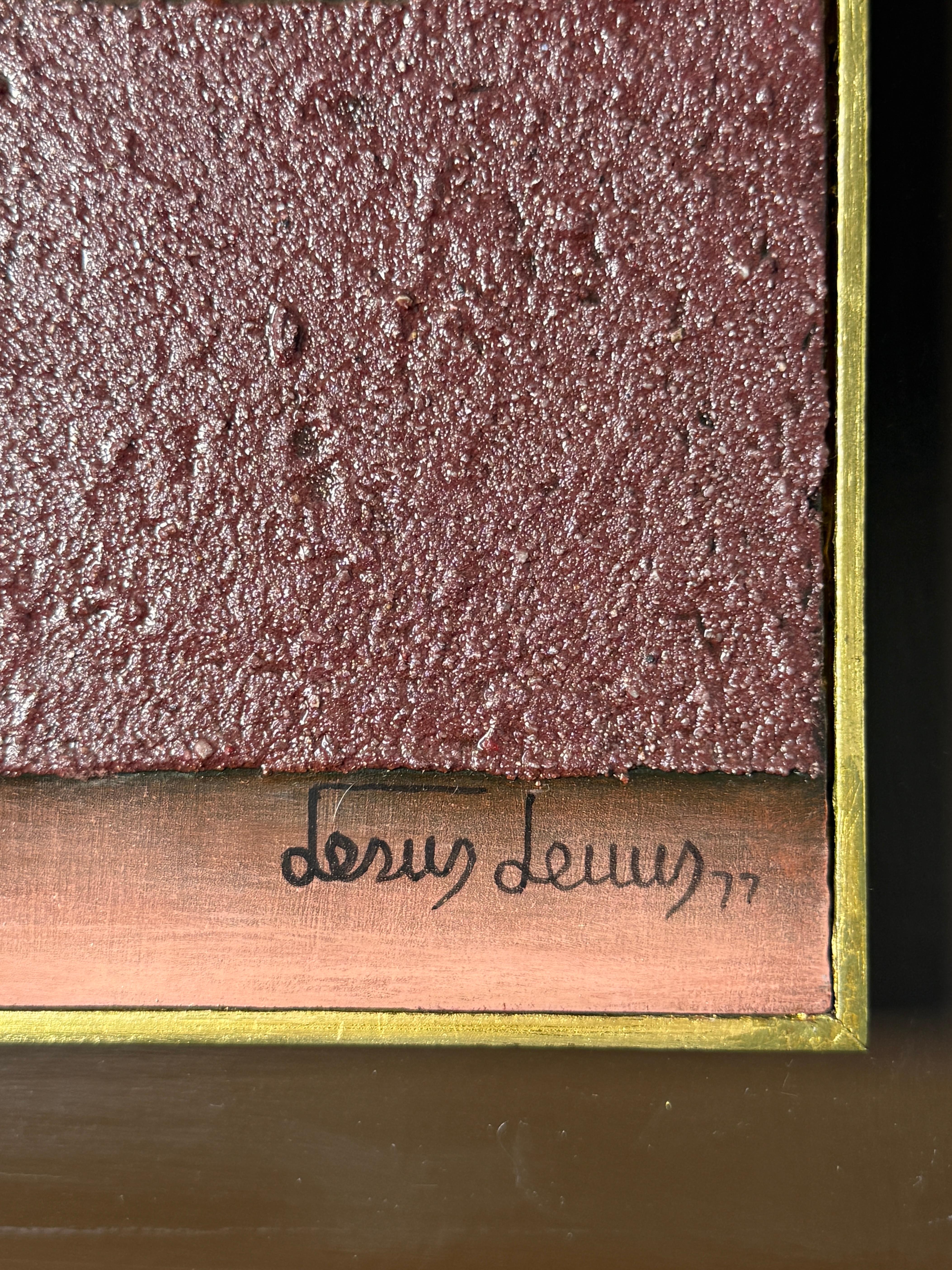 Jesus Mariano Leuus Surrealist Figurales Ölgemälde Mexiko 1977 im Angebot 2