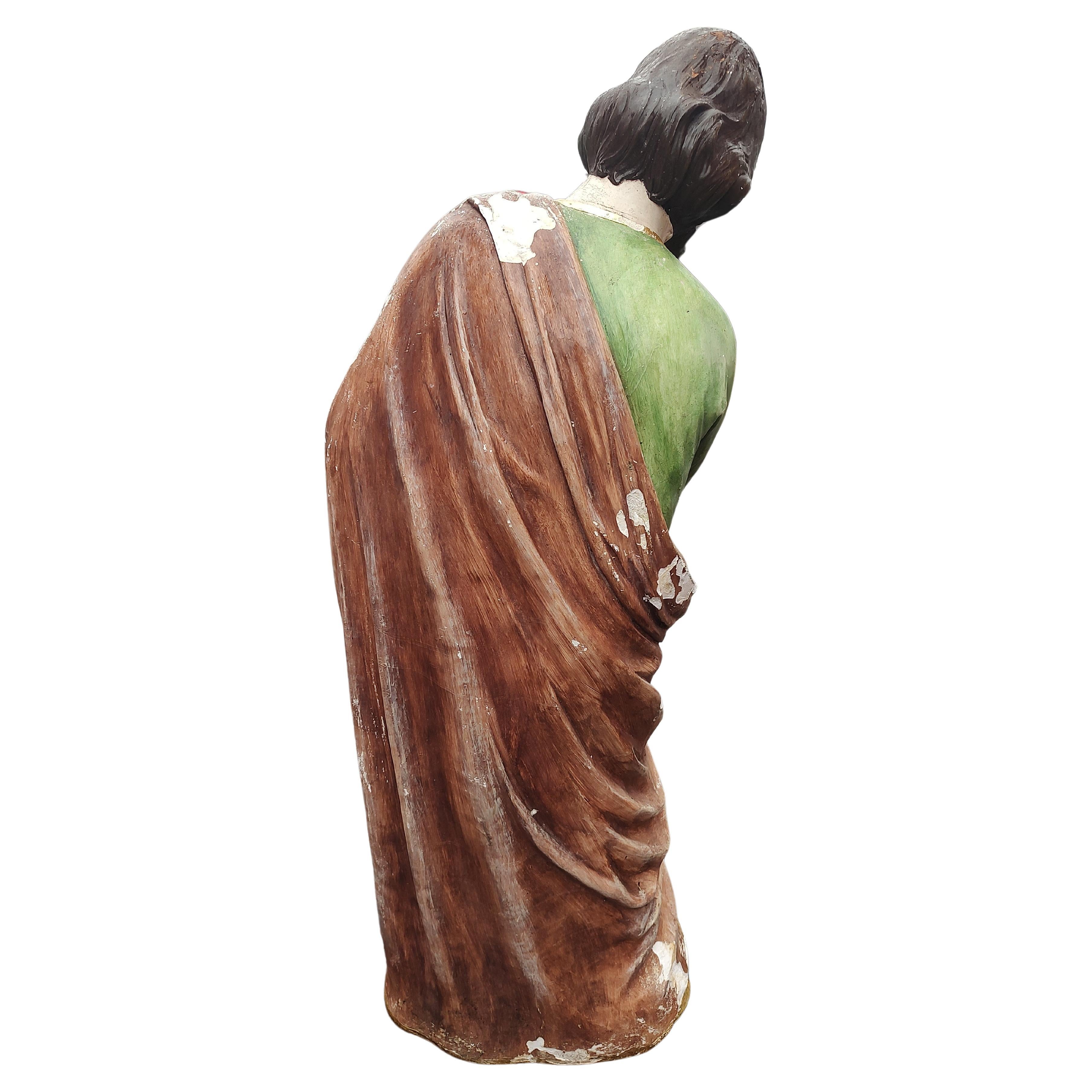 Jesus, Mary & Joseph en sculpture moderne du milieu du siècle dernier en fibre de verre et plâtre C1955 en vente 5