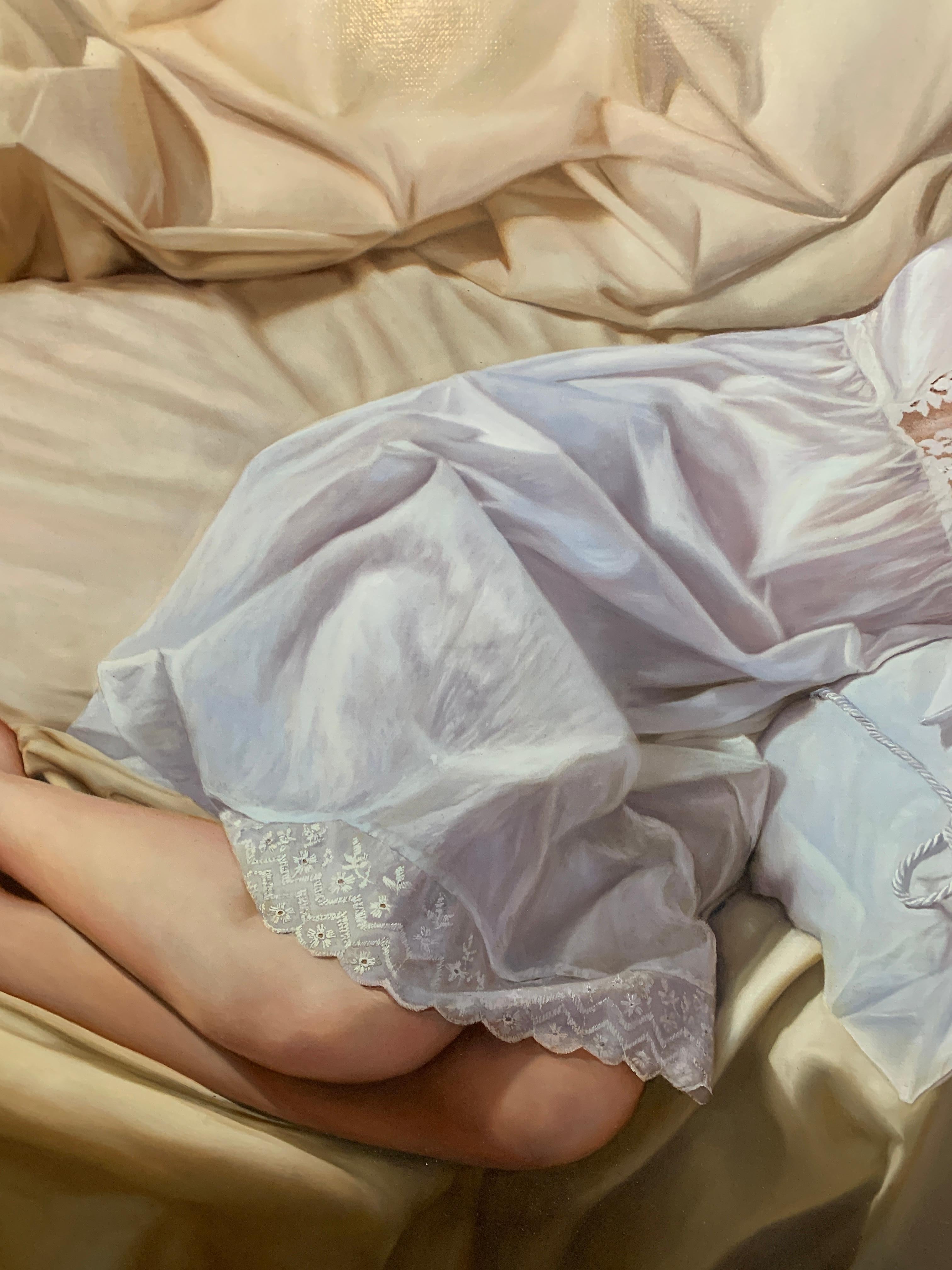 Dreams for Tomorrow - Photorealist Painting by Jesus Navarro