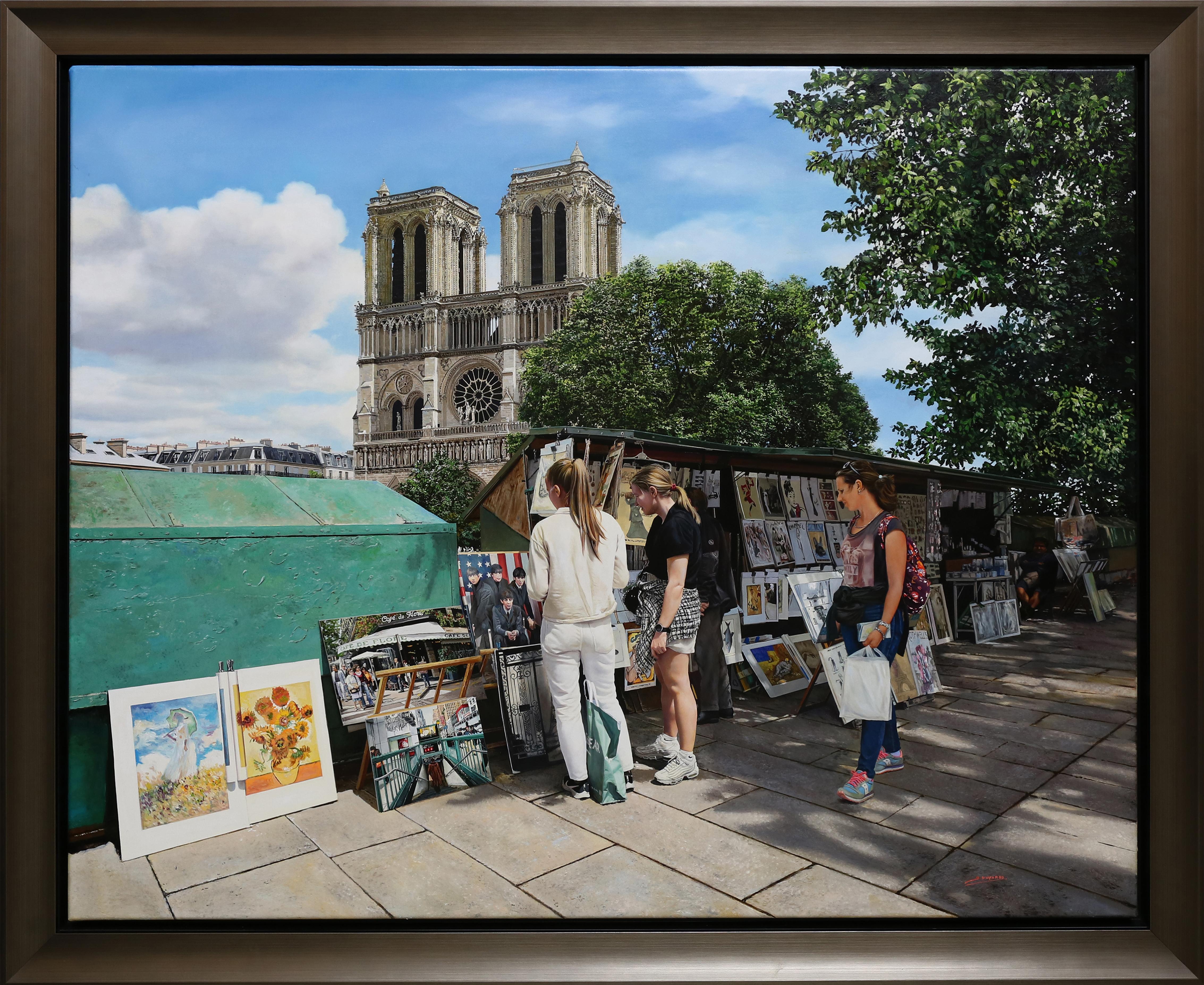 Jesus Navarro Figurative Painting - Notre Dame, Paris