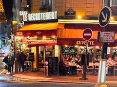 Paris de Noche (Paris at Night): Photorealist Oil Painting