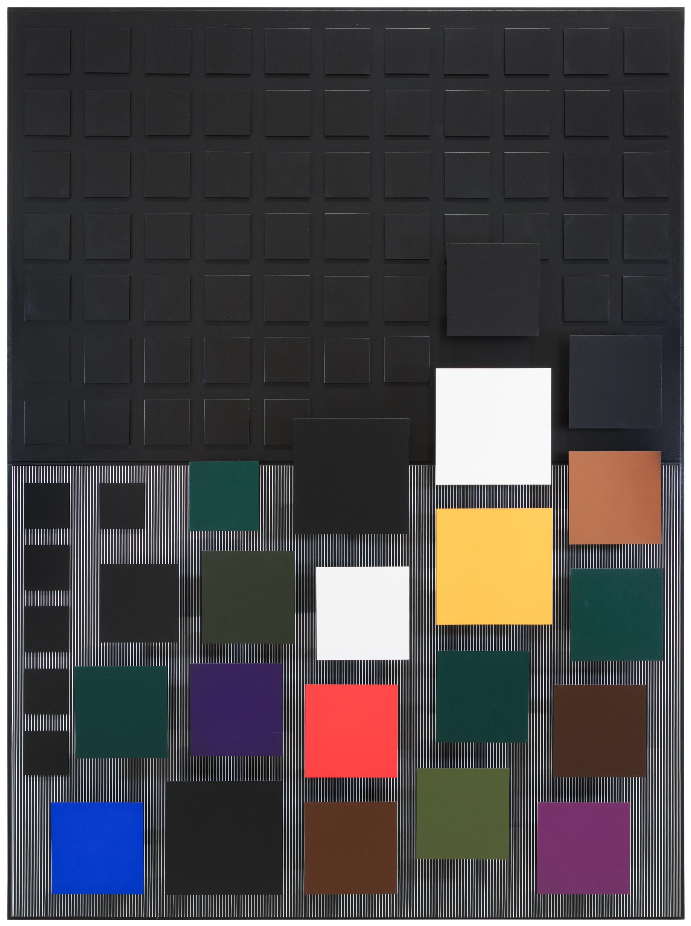 Negro y Color (Black and Color) - Abstract Op Art, 1995