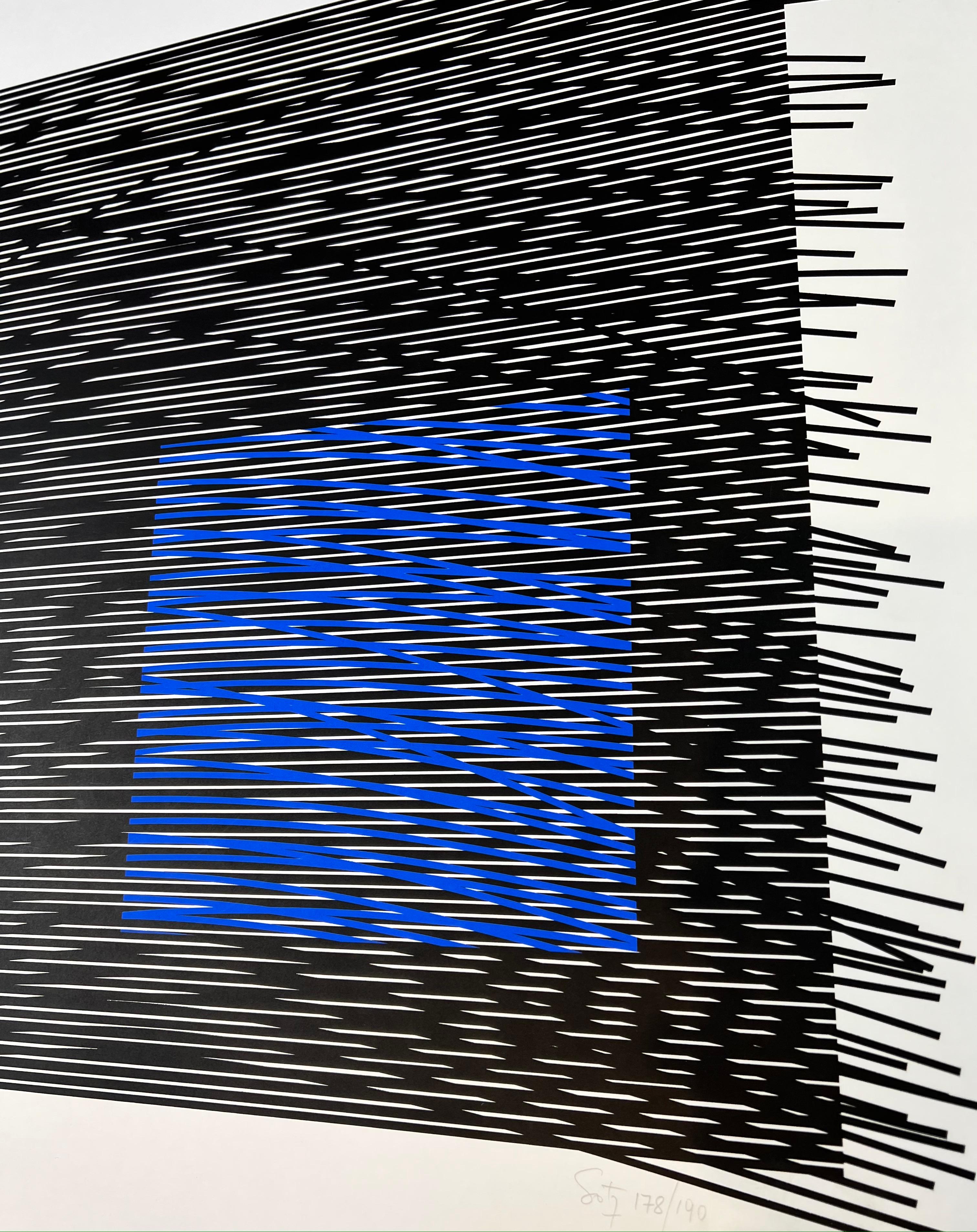 Jesús Rafael Soto ( 1923 - 2005 ) - Composition - sérigraphie signée - 1970 en vente 1