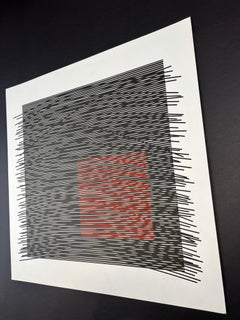 Jesús Rafael Soto ( 1923 – 2005 ) – Composition – hand-signed serigraphy – 1970