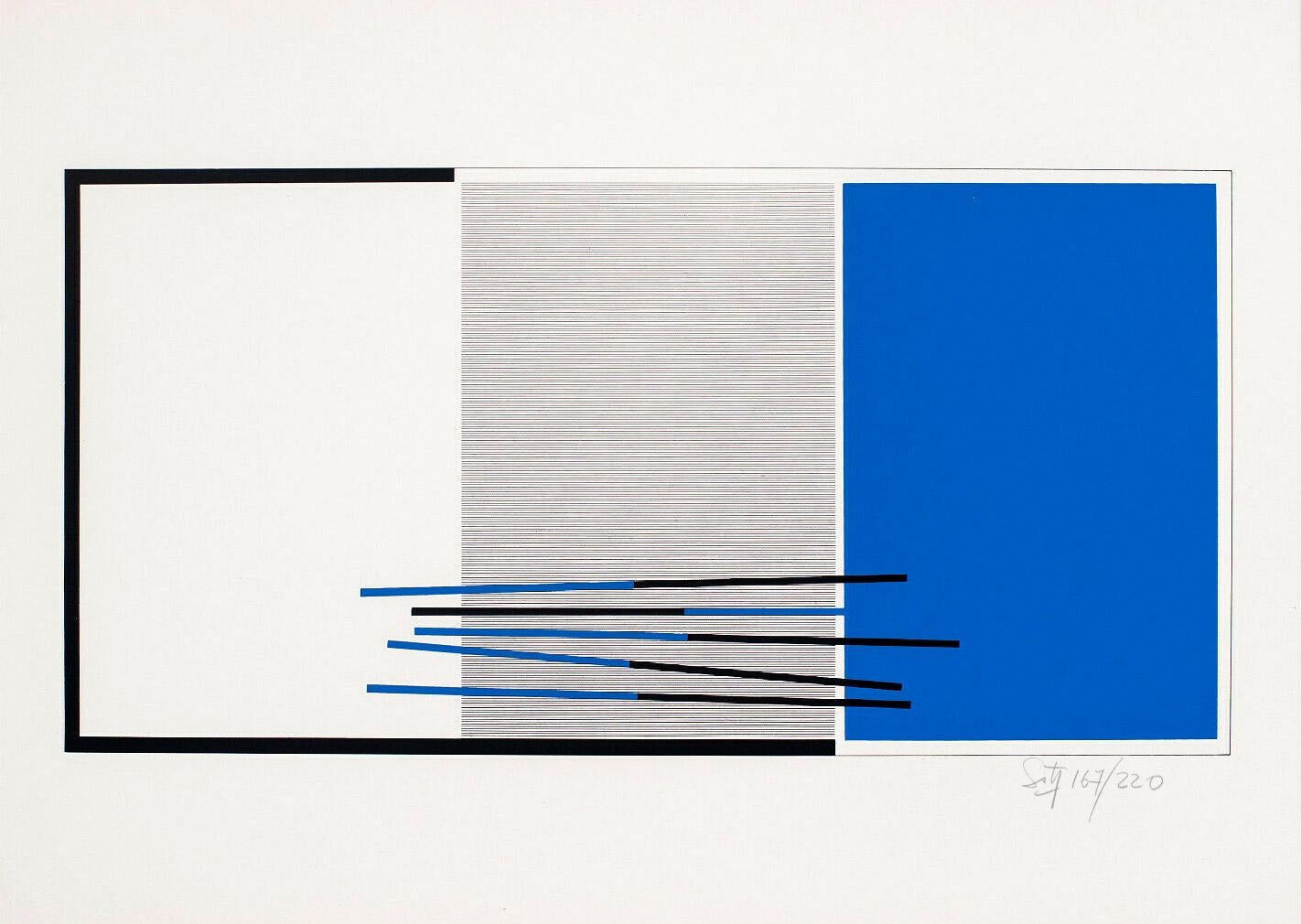 Jesus Rafael Soto – Ohne Titel, farbiger Siebdruck, signiert und nummeriert, 1968 – Print von Jesús Rafael Soto 