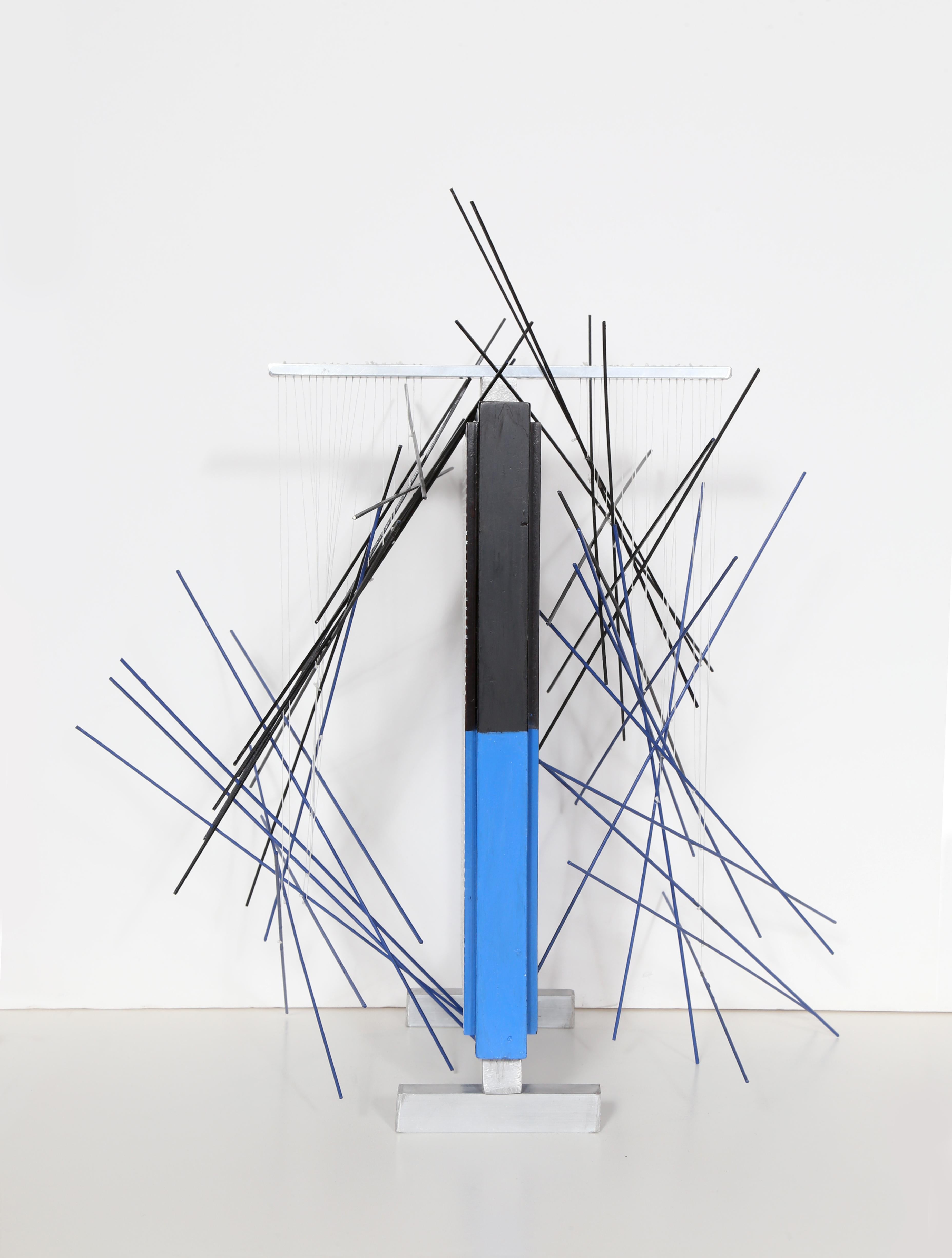 Biface, Mixed Media Kinetische Op-Art-Skulptur von Jesus Rafael Soto im Angebot 2