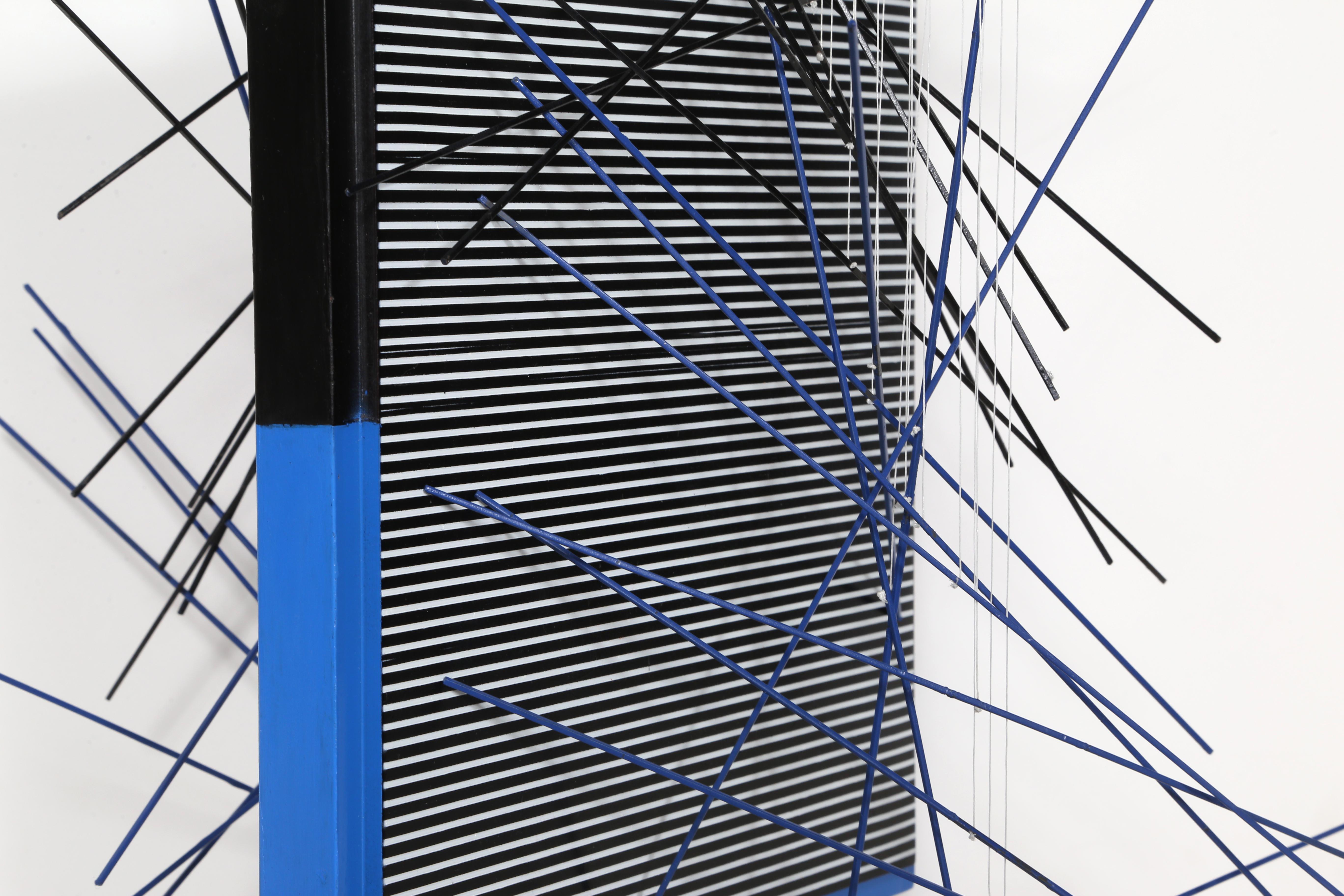 Biface, Mixed Media Kinetische Op-Art-Skulptur von Jesus Rafael Soto im Angebot 4
