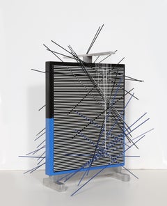 Biface, Mixed Media Kinetische Op-Art-Skulptur von Jesus Rafael Soto