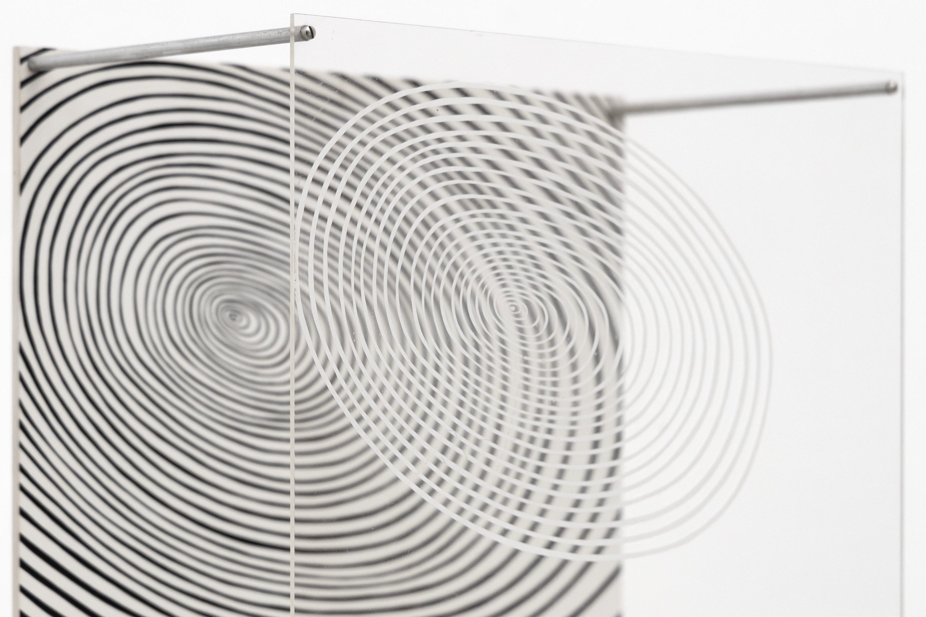 Spirales (de la série Sotomagie) - Gris Abstract Print par Jesús Rafael Soto 