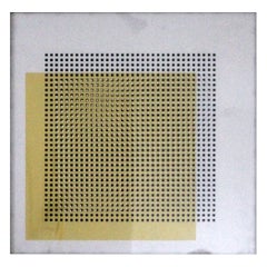 Jesus Rafael Soto Ohne Titel aus der Sotomagie-Serie „Gelb“, signiert 1967 Op Art