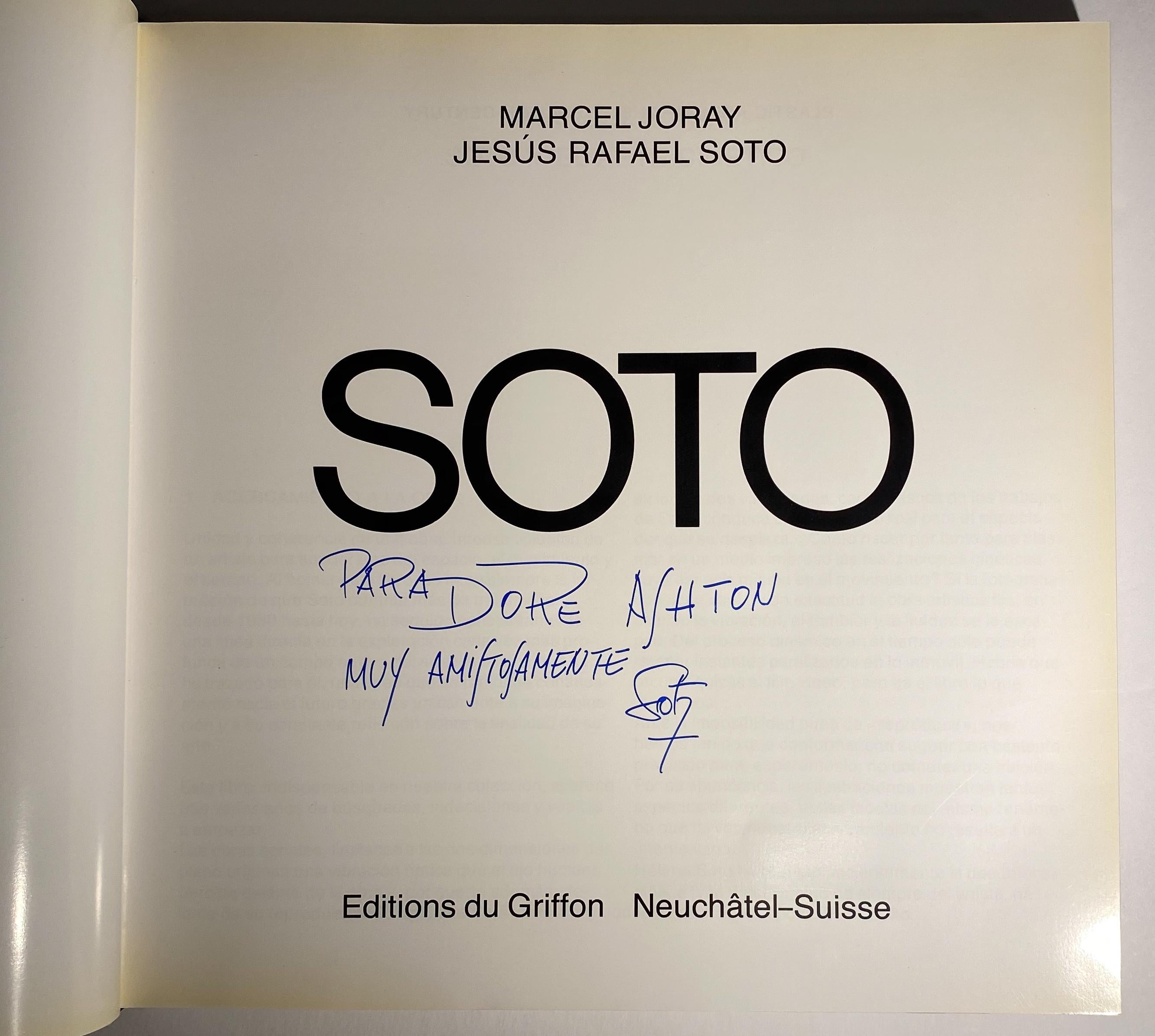 Jesus Rafael Soto-Buch, Dore Ashton beschriftet, Jesus Rafael Soto (Kinetisch) im Angebot