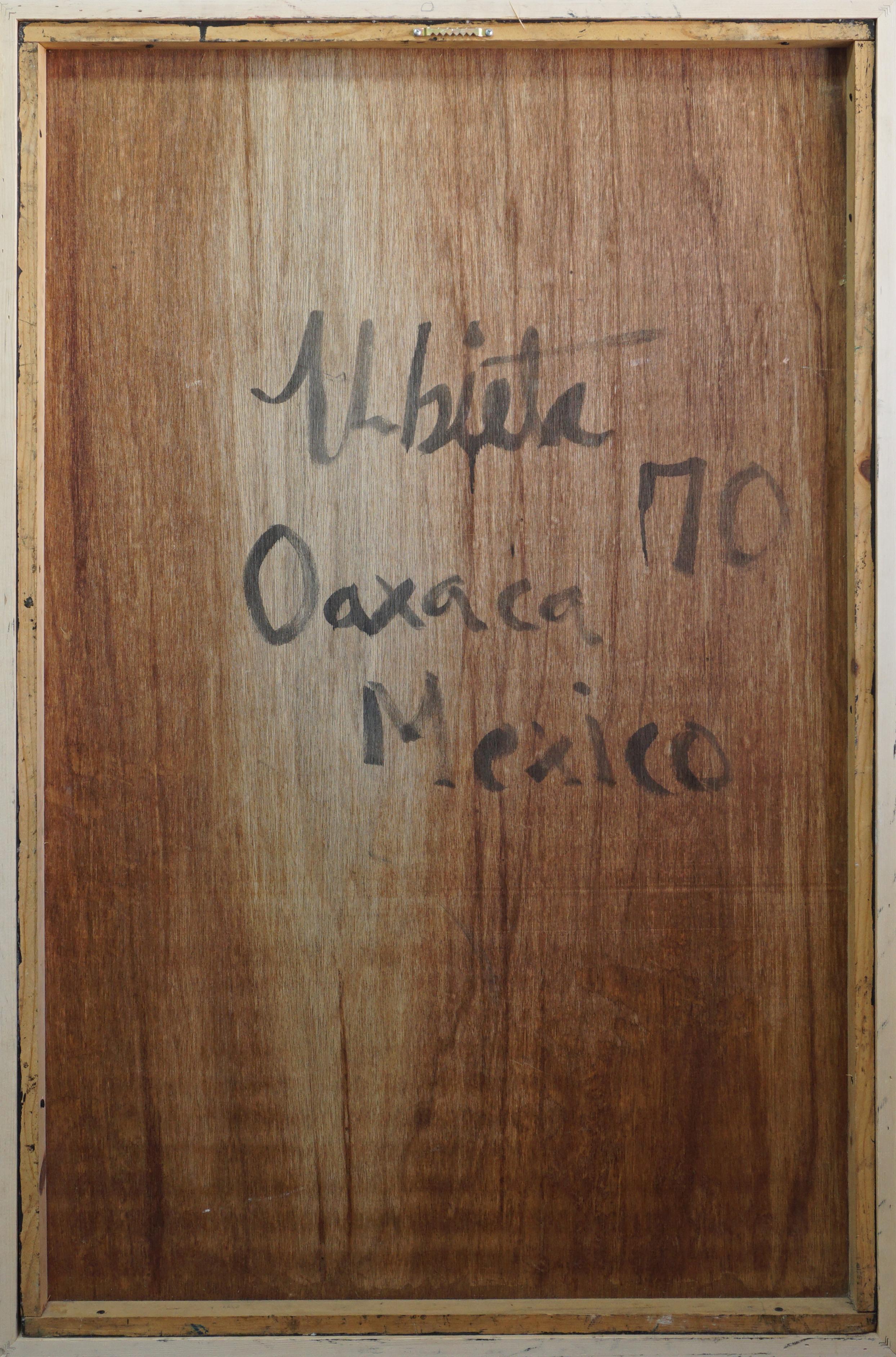 Huilé Huile sur panneau de Jesus Urbieta, Sans titre, Oaxaca, 1970 en vente