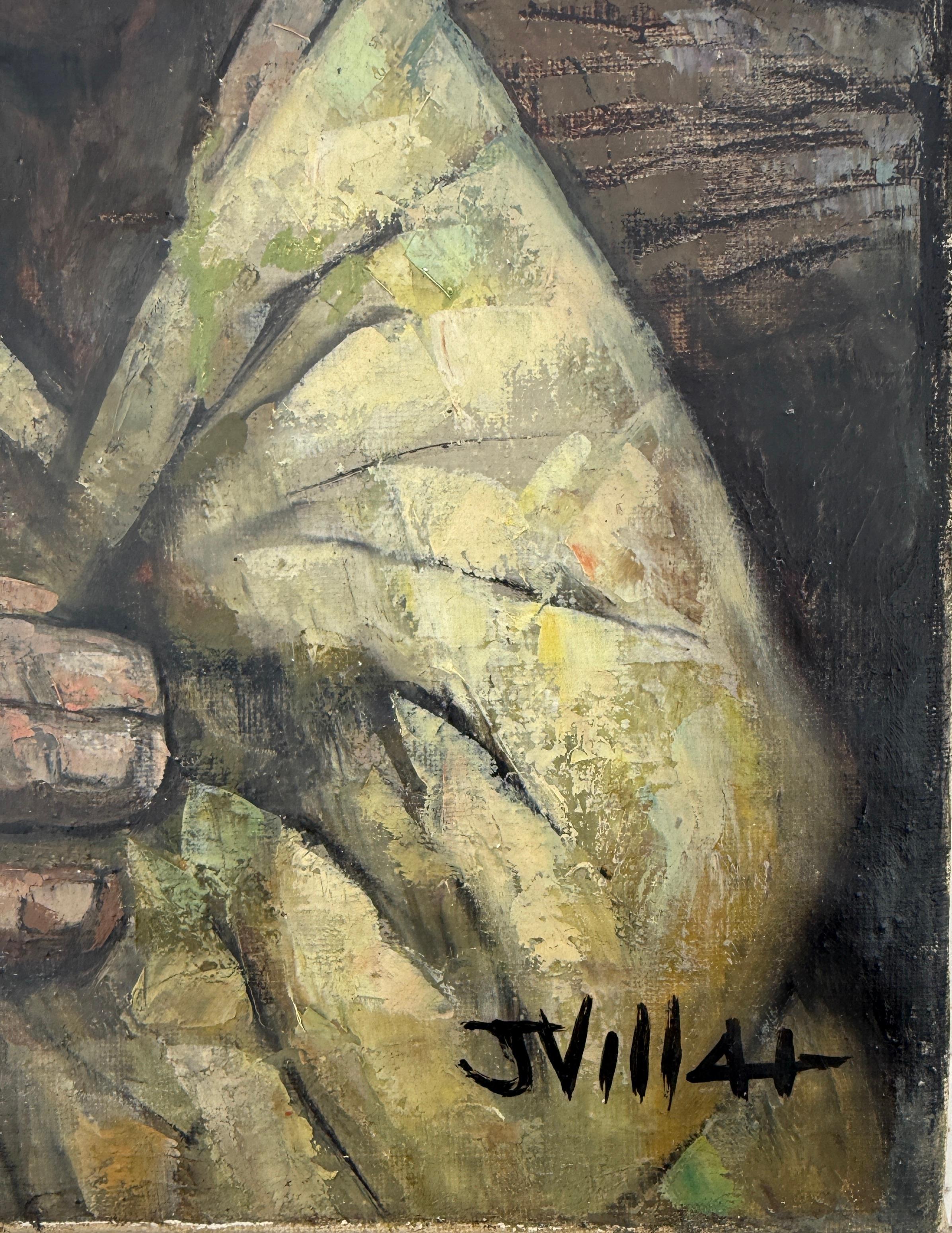 Maternidad óleo sobre lienzo - Painting de Jesus Villar