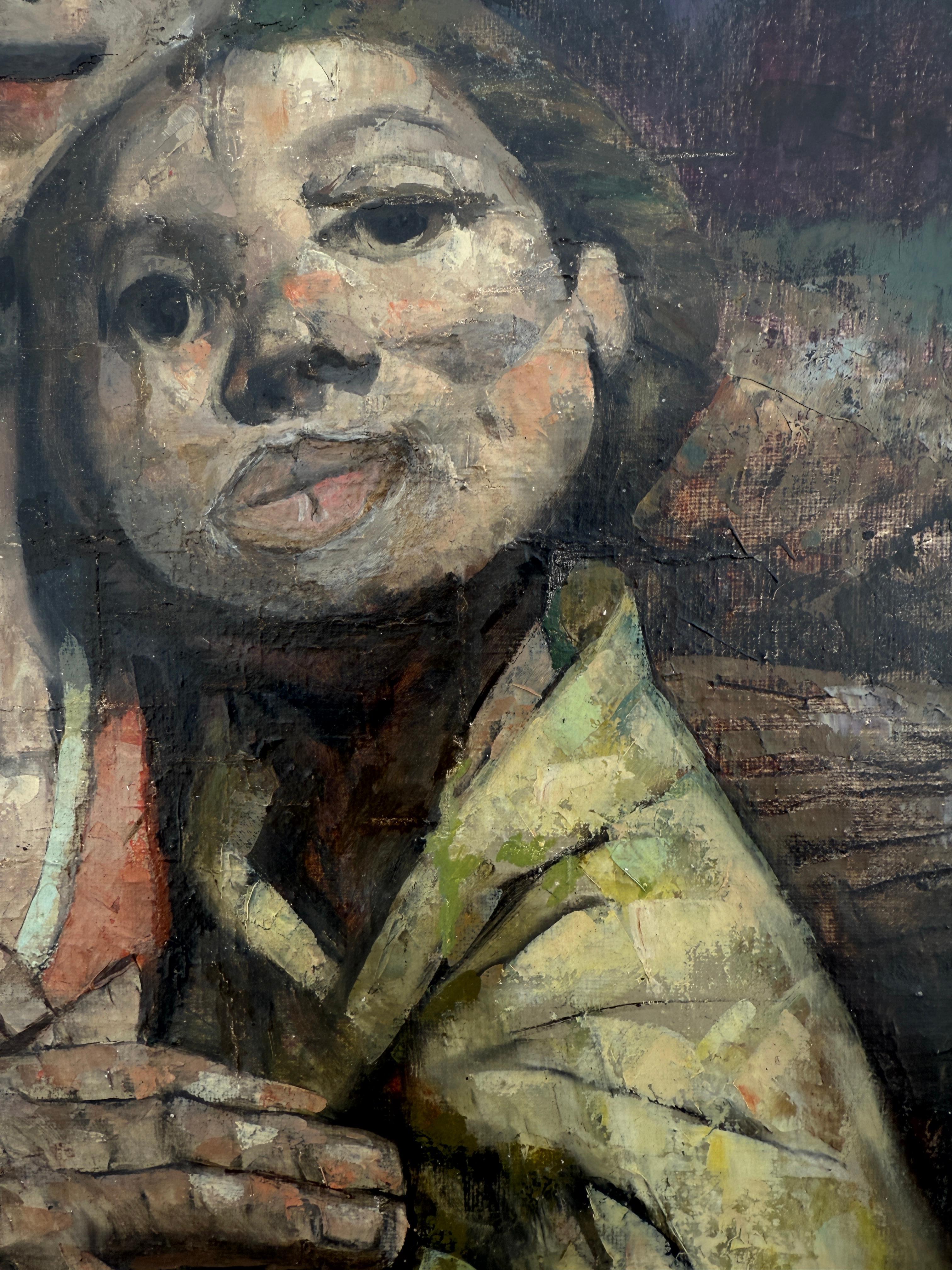 Maternidad óleo sobre lienzo - Painting Expresionista de Jesus Villar