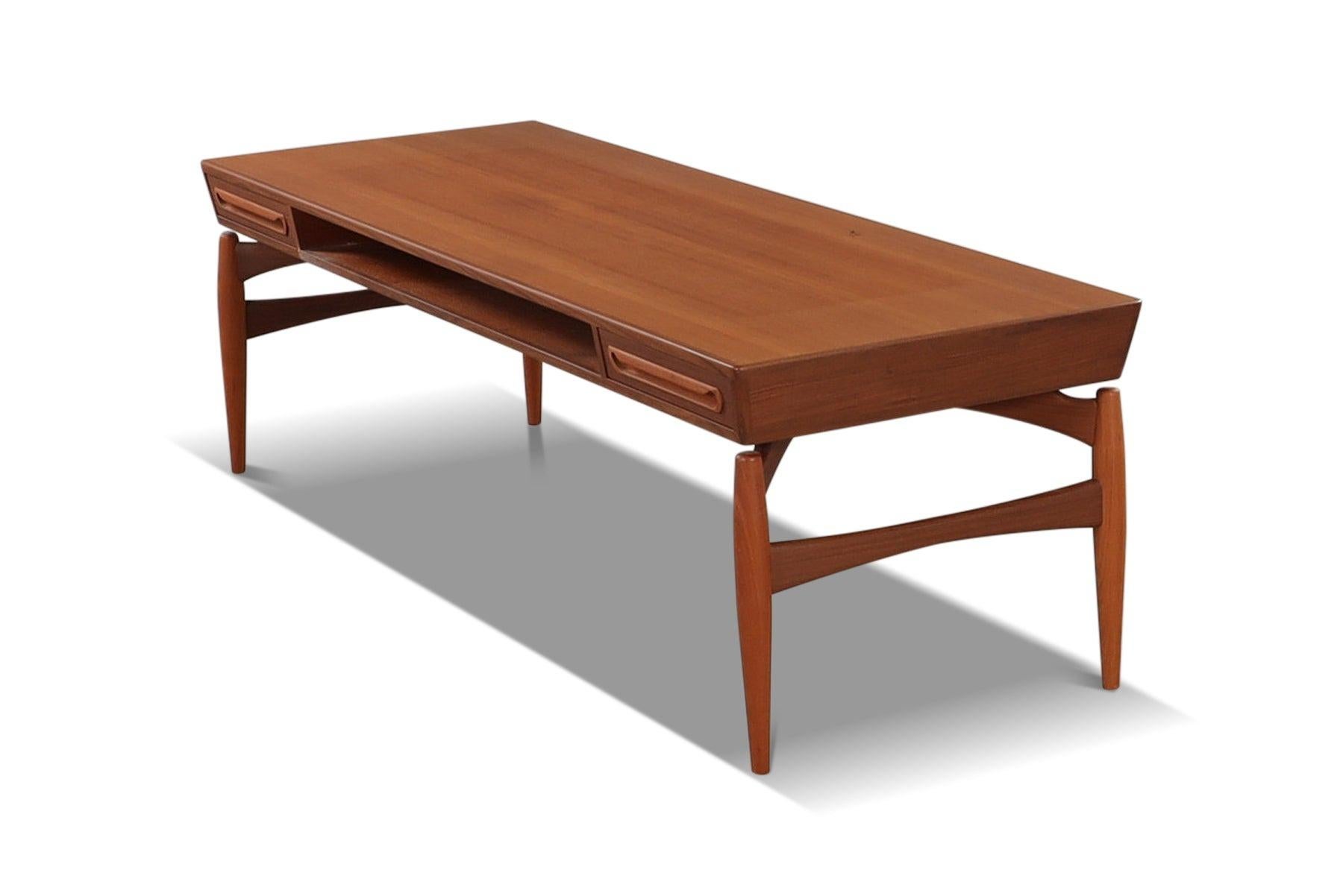 Designer : Johannes Andersen
Fabricant : Trensum
Époque : 1950
Matériaux : Teck
Dimensions : 63″ de largeur x 23″ de profondeur x 19.75″ de hauteur