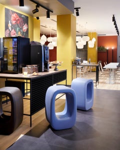 Jet Black Lazy Bones High Stool by Barnaby Gunning