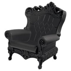 Jet Black Little Queen Of Love Kids Armchair by Moro, Pigatti