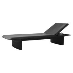 Jet Black Ponente Sun Lounger by Martinelli Venezia Studio
