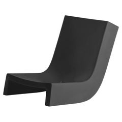 Jet Black Twist Rocking Low Chair by Prospero Rasulo