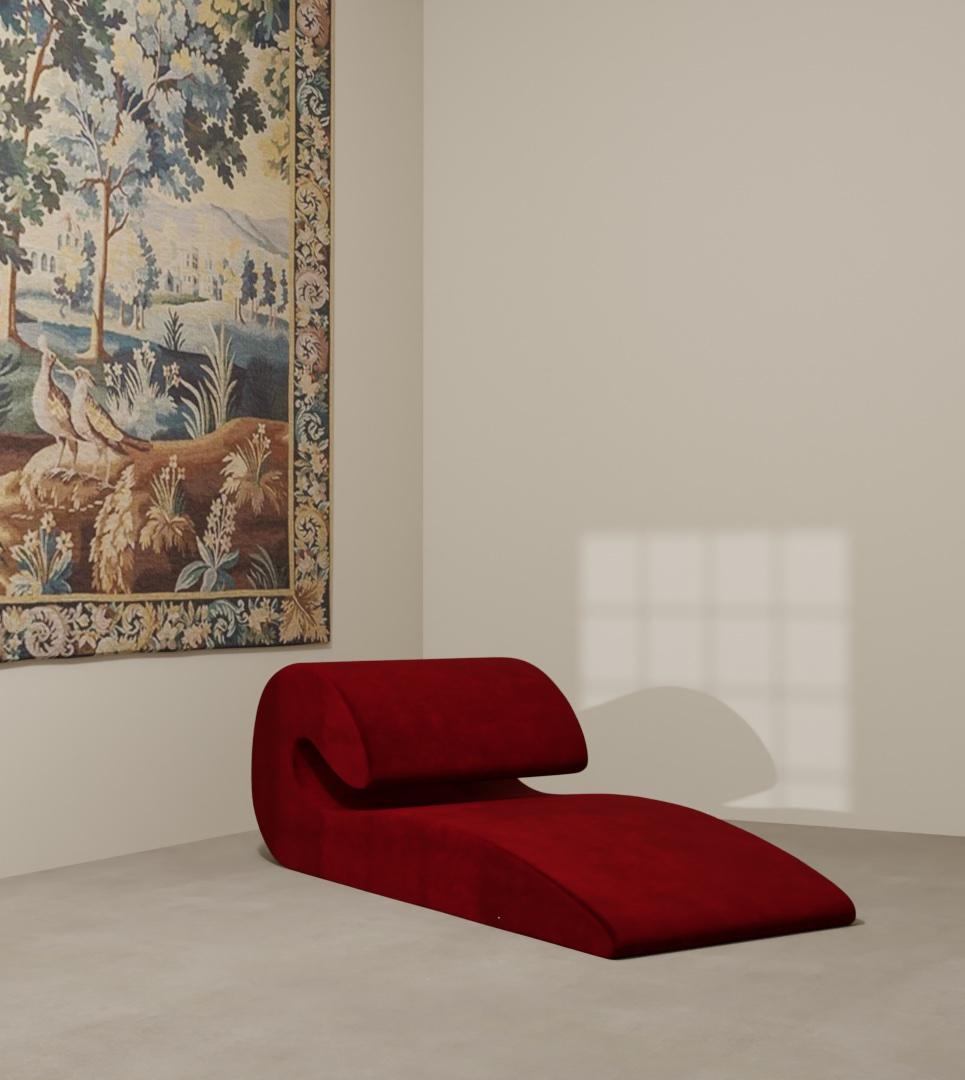 Jet Lag Chair Sculptural Modular Chaise Longue Contemporary 'Red' (Space Age) im Angebot