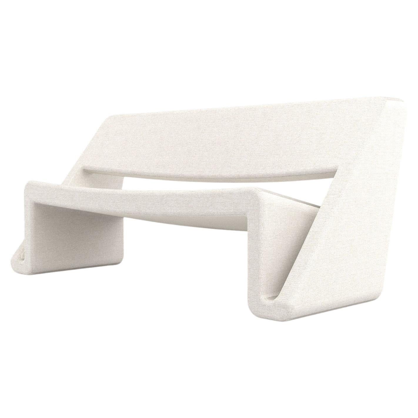 Jet Sofa - Modern White Upholstered Two Seat Sofa For Sale