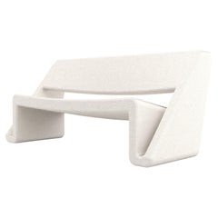Jet Sofa - Modern White Upholstered Two Seat Sofa
