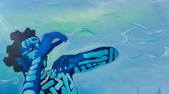 One With The Tide 2 - 21. Jahrhundert, figurativ, afrikanisch, Tanz, Body Writing